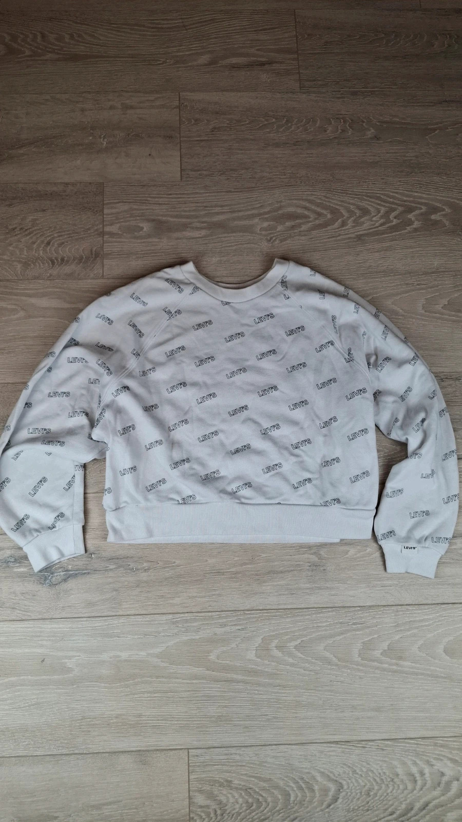 Sweat Levi's Blanc Logo All-Over Taille M – Crewneck Monogramme – Levi's – taille M / 38 / 10