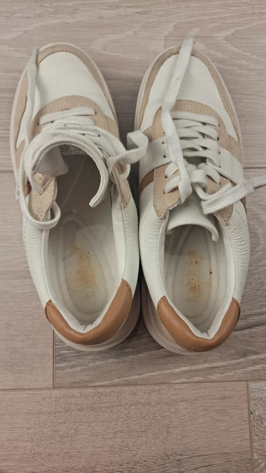 Ralph Lauren Harlie – Baskets Cuir Color-Blocked Blanc – Taille 37 – Ralph Lauren – taille 37 5