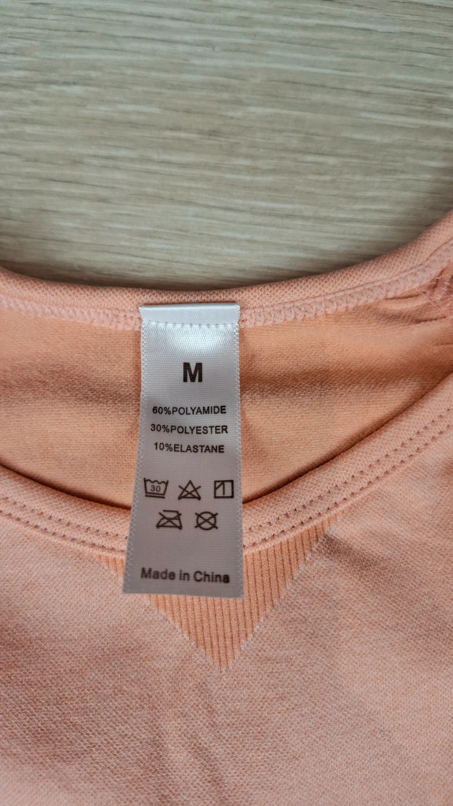Ensemble Sport 2 Pièces Push-Up Scrunch Butt – Rose Saumon – Taille M – taille M / 38 / 10 2