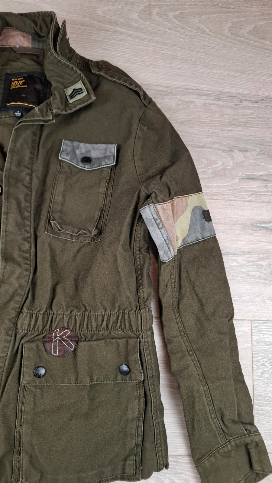 Veste Militaire Khujo Kaki Taille S – Field Jacket Camouflage Vintage - très bon état - portee 1x – khujo – taille S / 36 / 8 4