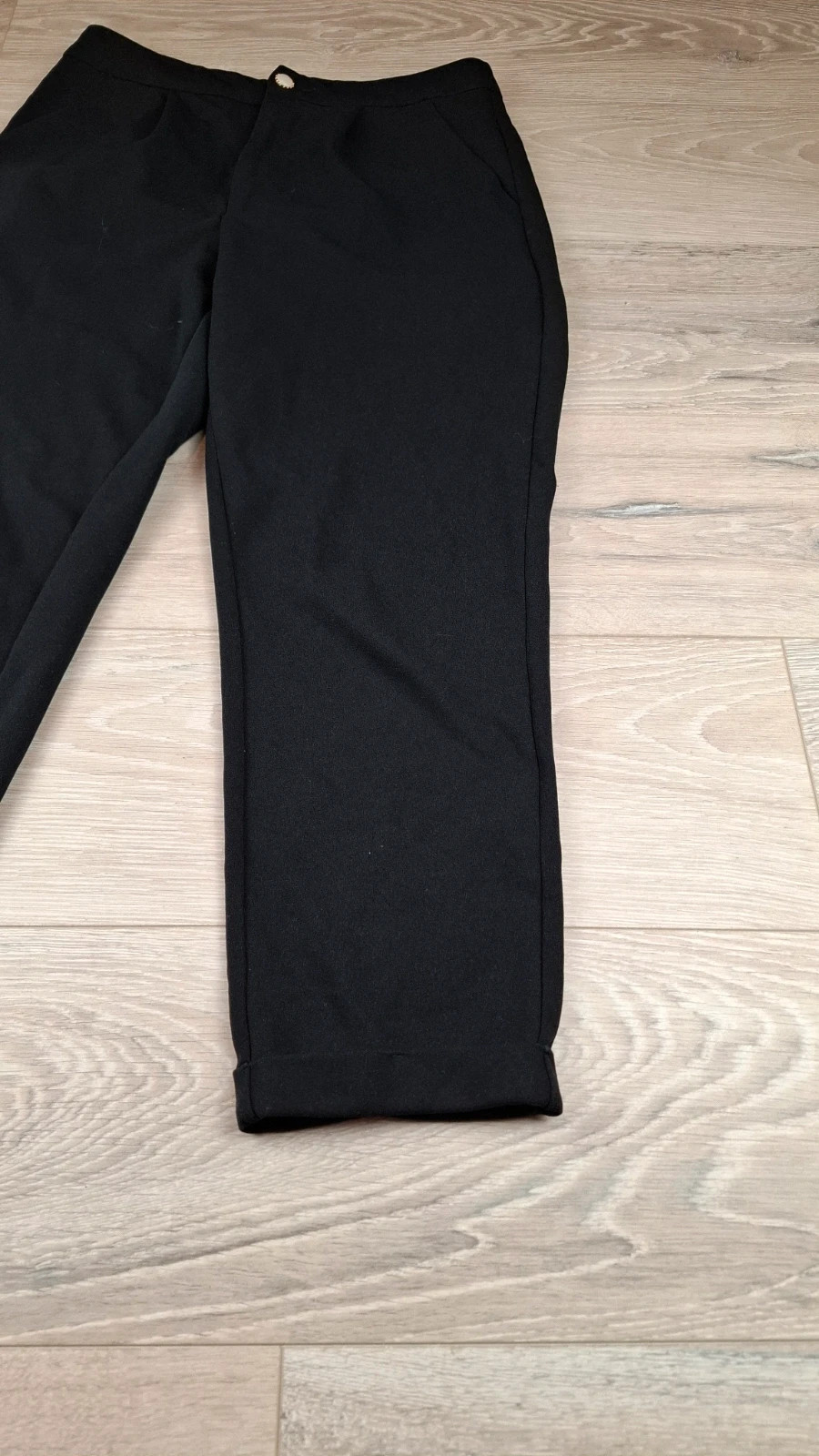 Pantalon Chic Noir SHEIN Petite L – Taille Haute Bouton Perle - très bon état – Shein – taille L / 40 / 12 2