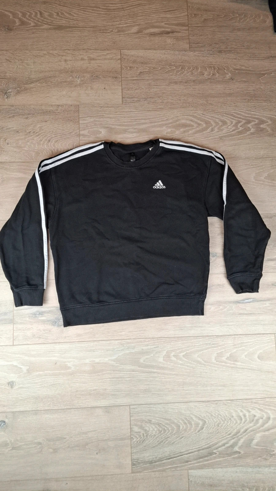 Sweat Adidas Noir 3 Bandes Taille S – Sweatshirt Classique Logo Brodé – adidas – taille S / 36 / 8 2