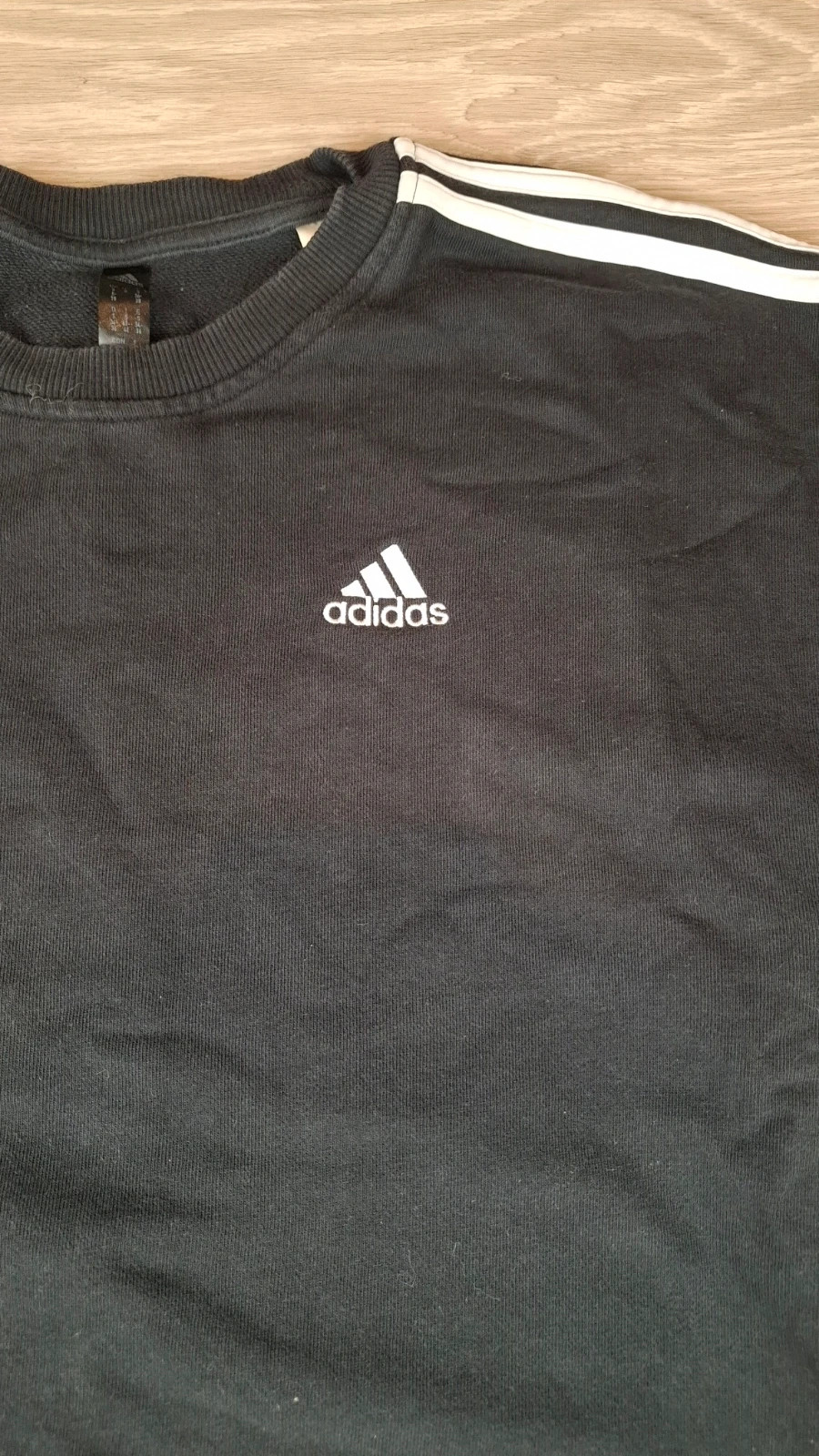 Sweat Adidas Noir 3 Bandes Taille S – Sweatshirt Classique Logo Brodé – adidas – taille S / 36 / 8 3