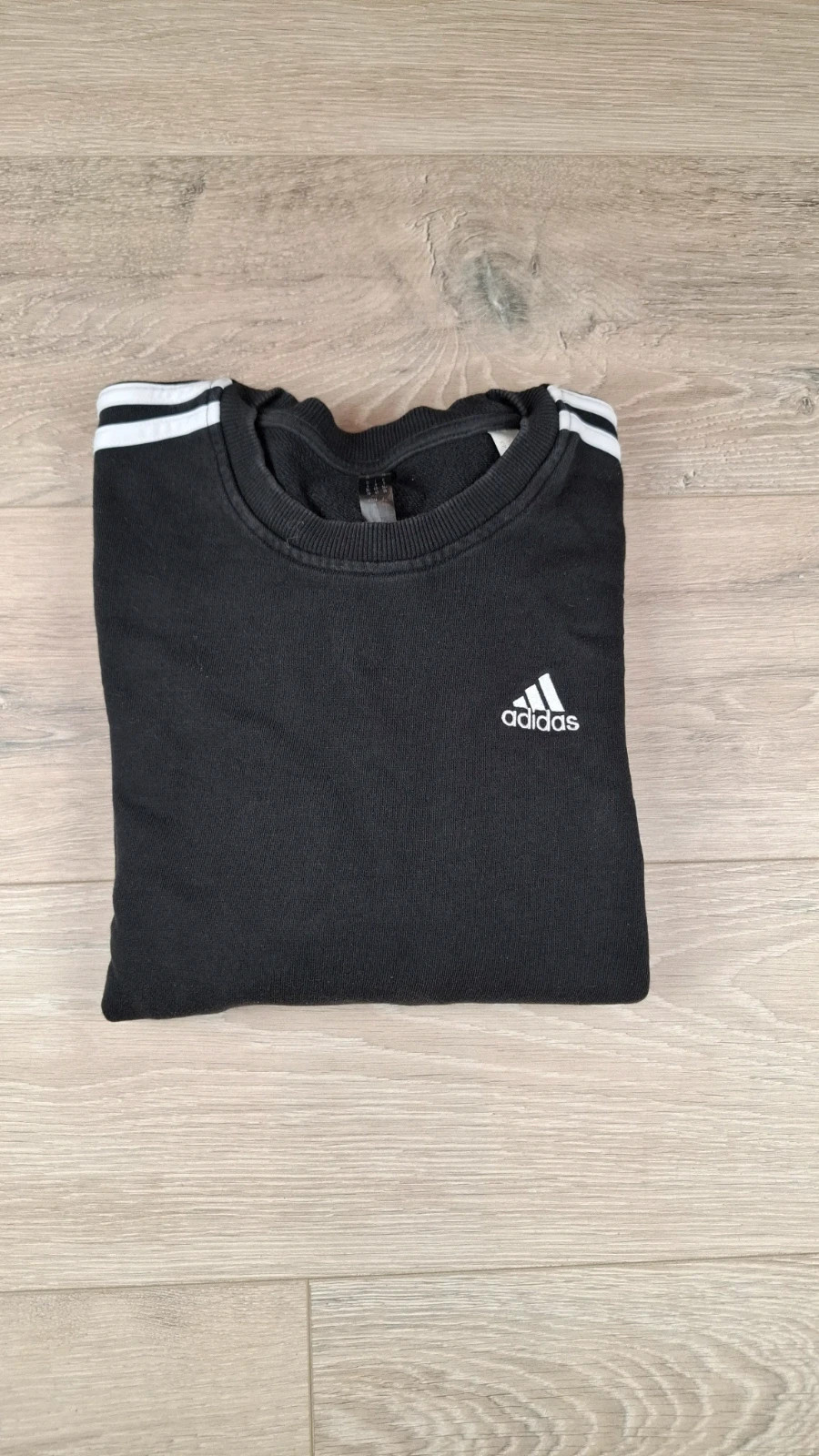 Sweat Adidas Noir 3 Bandes Taille S – Sweatshirt Classique Logo Brodé – adidas – taille S / 36 / 8