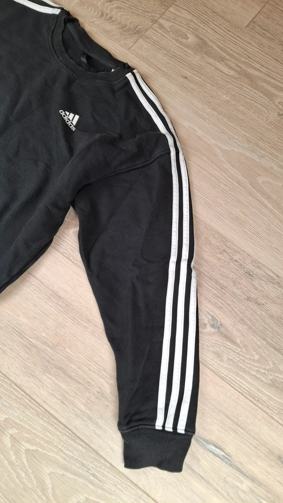 Sweat Adidas Noir 3 Bandes Taille S – Sweatshirt Classique Logo Brodé – adidas – taille S / 36 / 8 4
