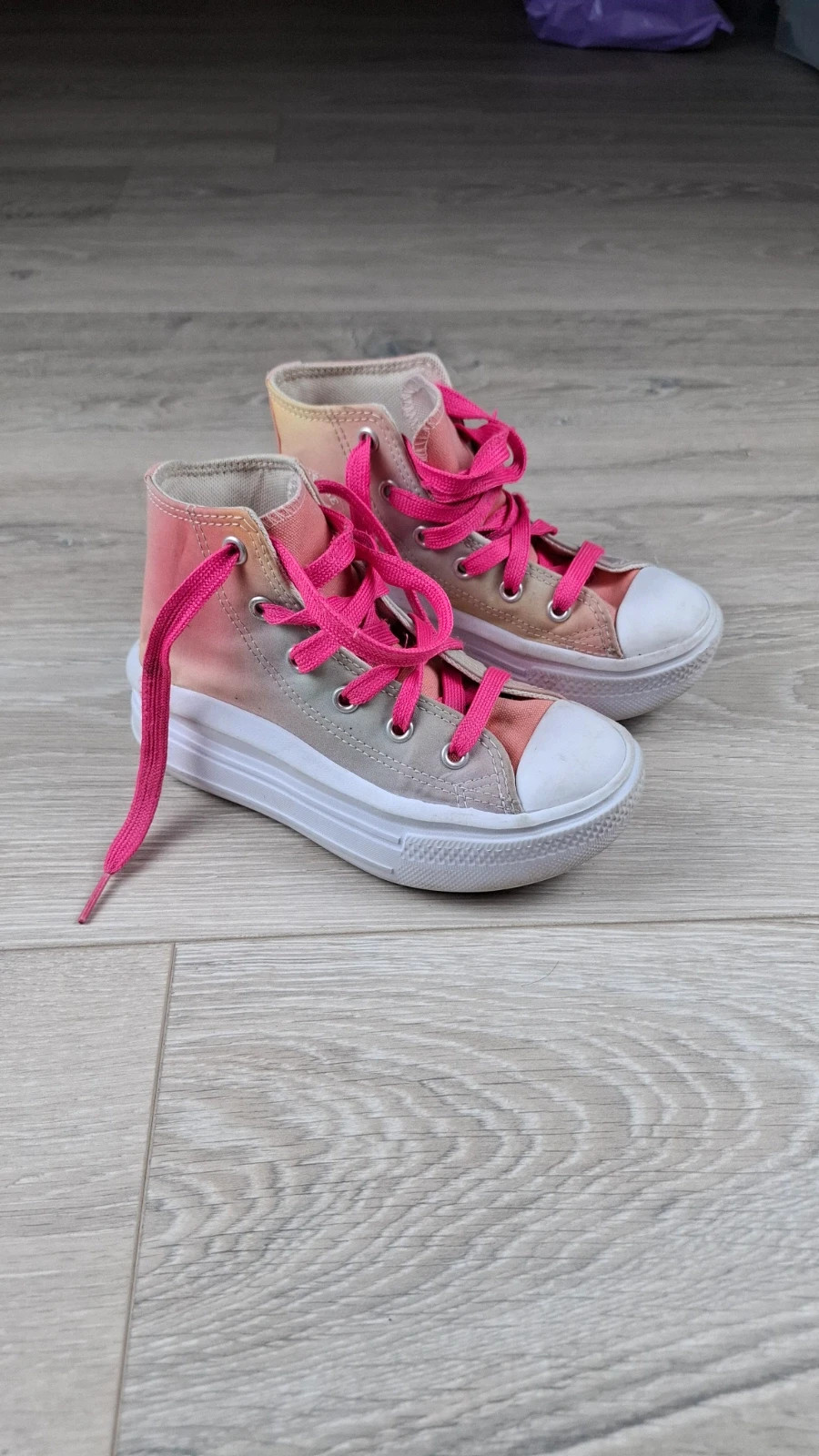 Basket Converse Chuck Taylor platform enfant fille 29 tie dye rose lacets fuchsia très bon état – Converse – taille 29 4
