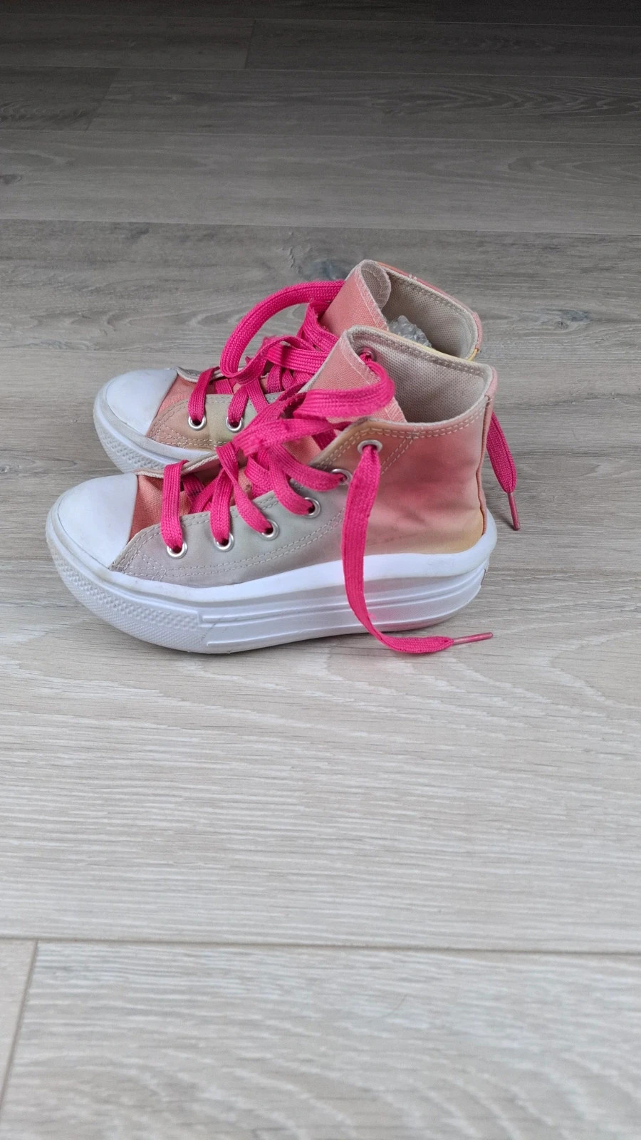 Basket Converse Chuck Taylor platform enfant fille 29 tie dye rose lacets fuchsia très bon état – Converse – taille 29 2