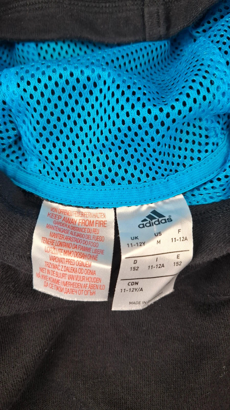 Sweat à Capuche Adidas Noir-Bleu Garçon 11-12 ans – Hoodie – adidas – taille 11 ans / 146 cm 5