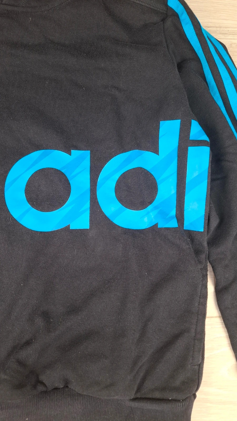 Sweat à Capuche Adidas Noir-Bleu Garçon 11-12 ans – Hoodie – adidas – taille 11 ans / 146 cm 3