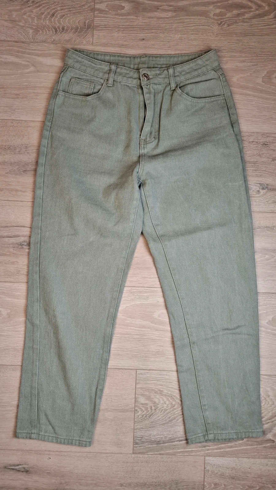 Jean droit vert kaki SHEIN – taille M Petite – coupe droite – Shein – taille M / 38 / 10