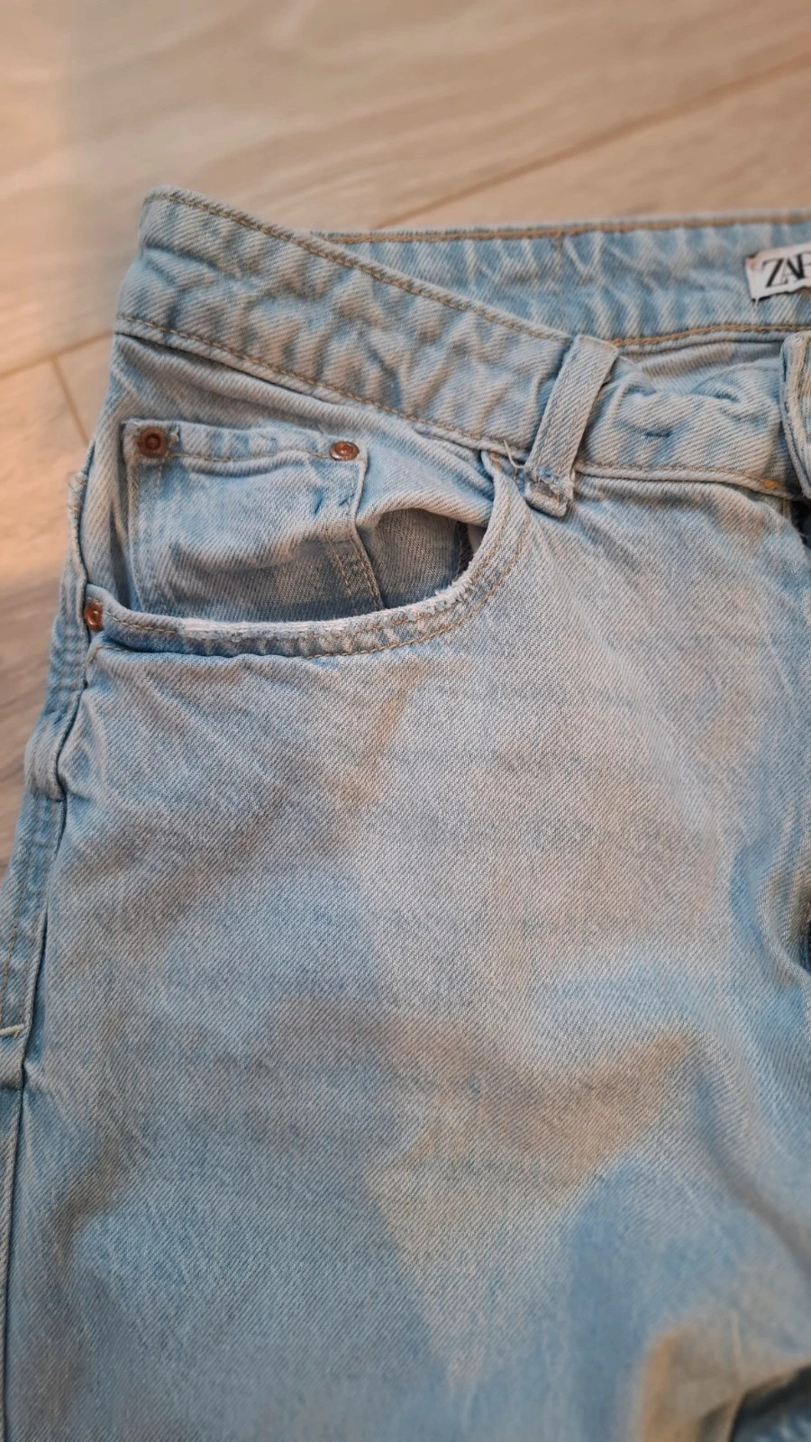 Jean straight taille haute Zara 42 bleu clair – Zara – taille XL / 42 / 14 3