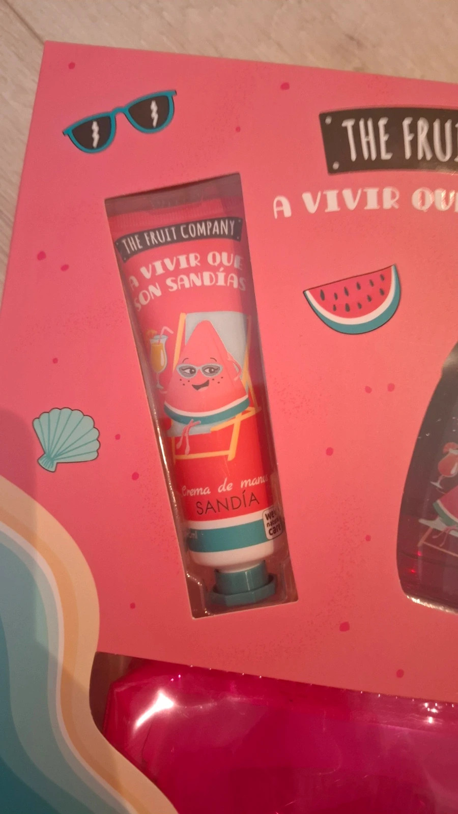 Coffret beauté The Fruit Company Sandía pastèque eau toilette crème mains huile lèvres neuf – The Fruit Company 3