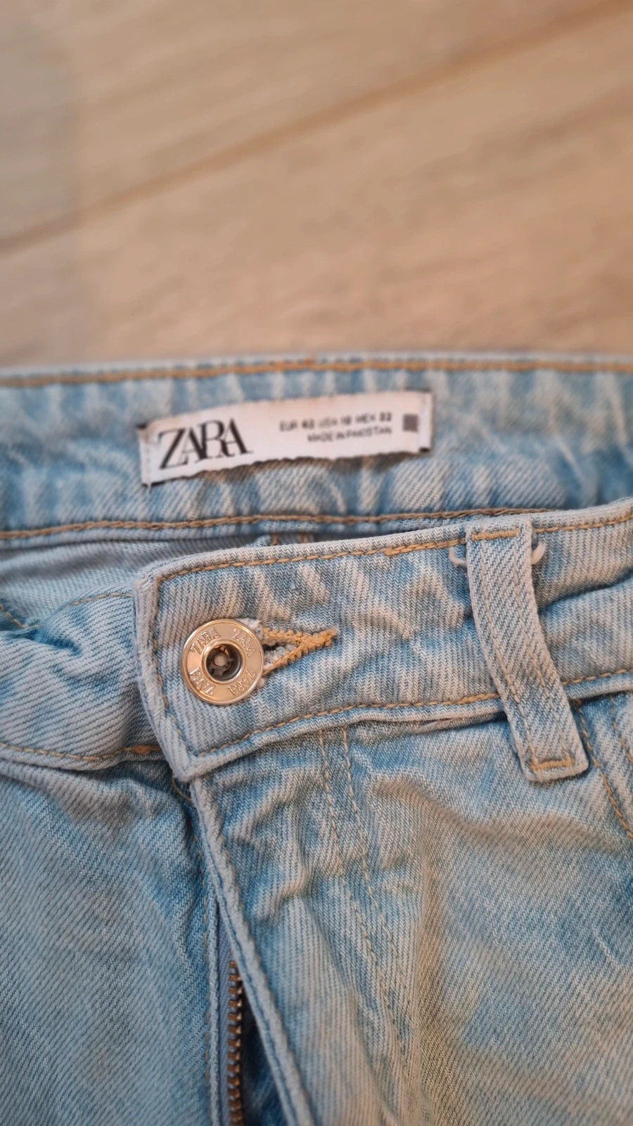 Jean straight taille haute Zara 42 bleu clair – Zara – taille XL / 42 / 14 2
