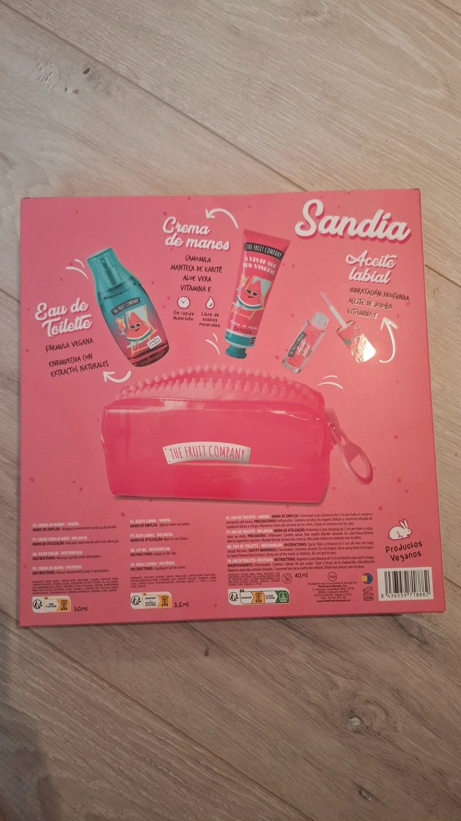 Coffret beauté The Fruit Company Sandía pastèque eau toilette crème mains huile lèvres neuf – The Fruit Company 2