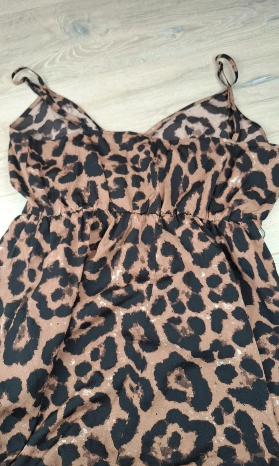 Robe longue maxi bretelles léopard Shein L 40/42 fluide – Shein – taille L / 40 / 12 5