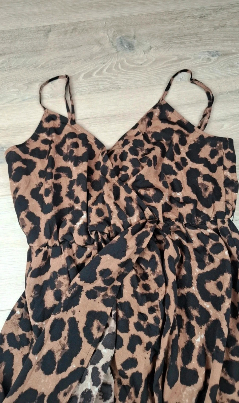Robe longue maxi bretelles léopard Shein L 40/42 fluide – Shein – taille L / 40 / 12 3
