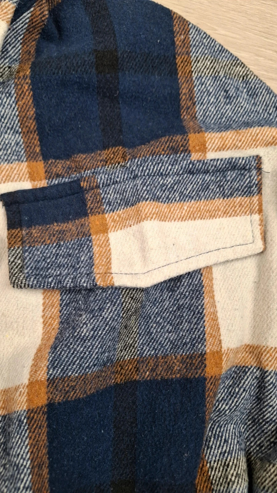 Surchemise à carreaux SHEIN femme M – Douce & chaude – Bleu/beige – Shein – taille M / 38 / 10 5