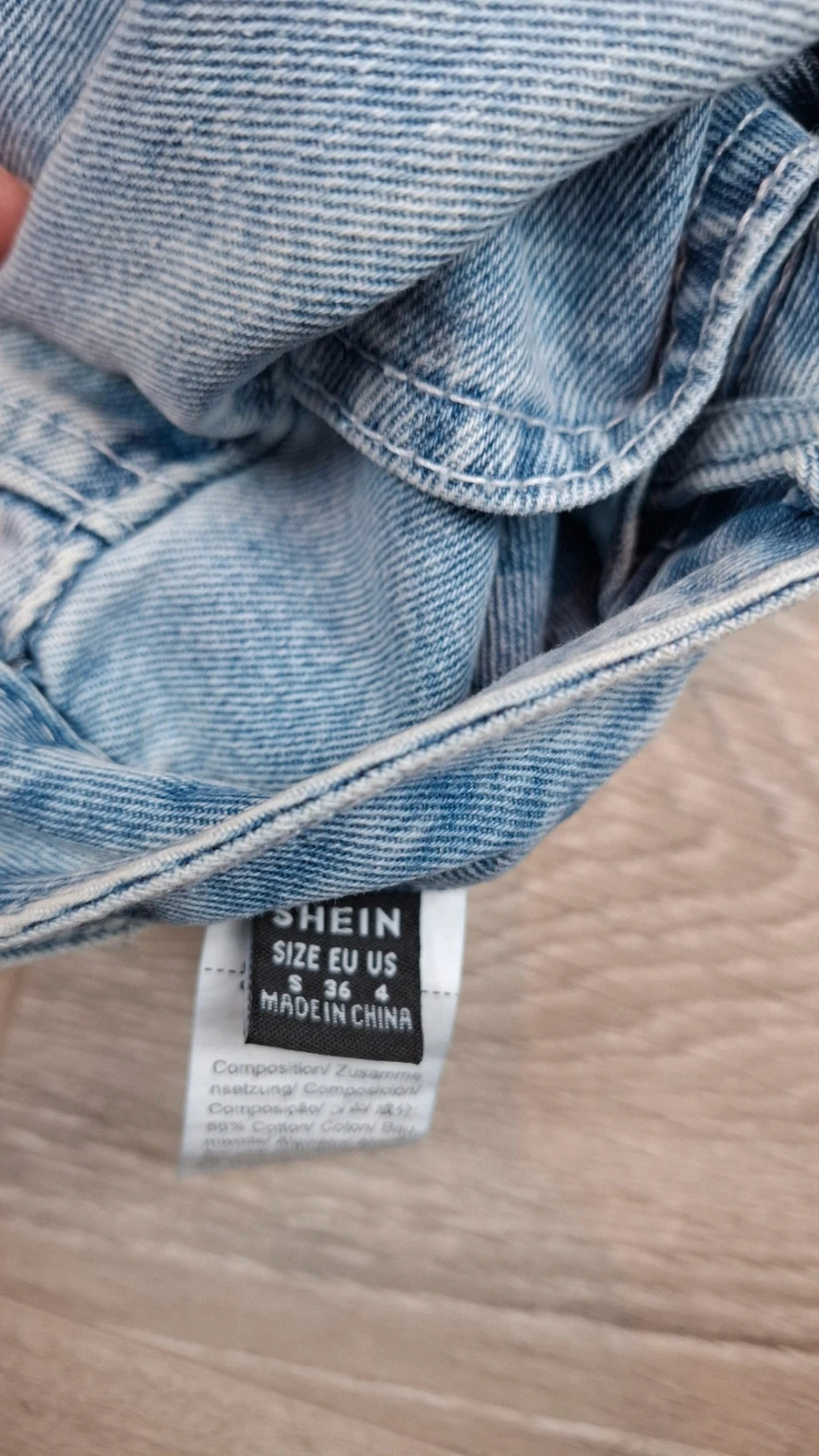 Jean SHEIN femme taille haute – Coupe droite / mom – Bleu clair – Taille 36 (S)- très bon état – Shein – taille S / 36 / 8 4