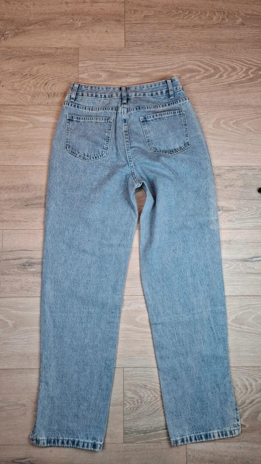 Jean SHEIN femme taille haute – Coupe droite / mom – Bleu clair – Taille 36 (S)- très bon état – Shein – taille S / 36 / 8 5