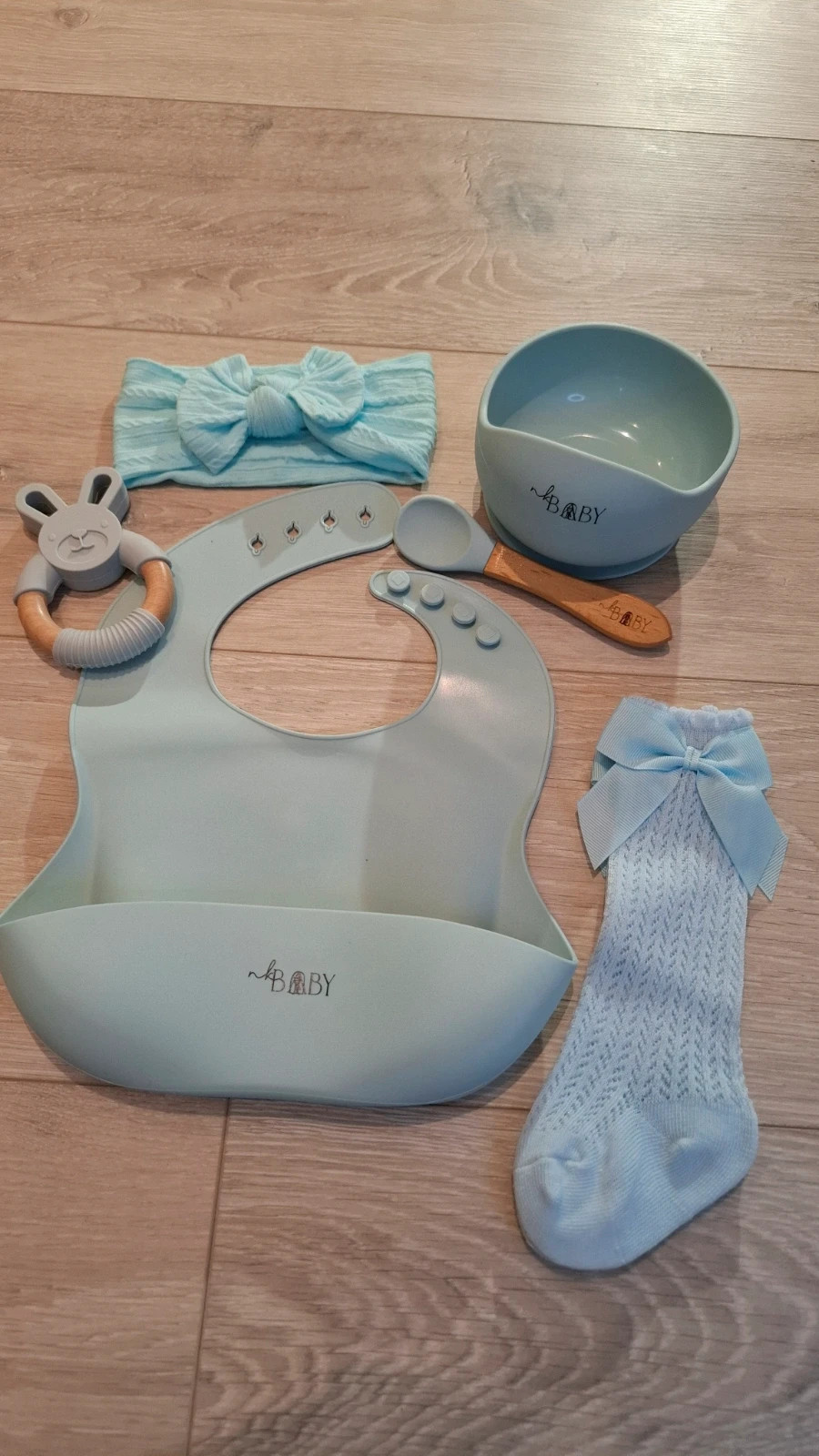 Coffret repas bébé bleu – NK Baby – complet & prêt à offrir 2