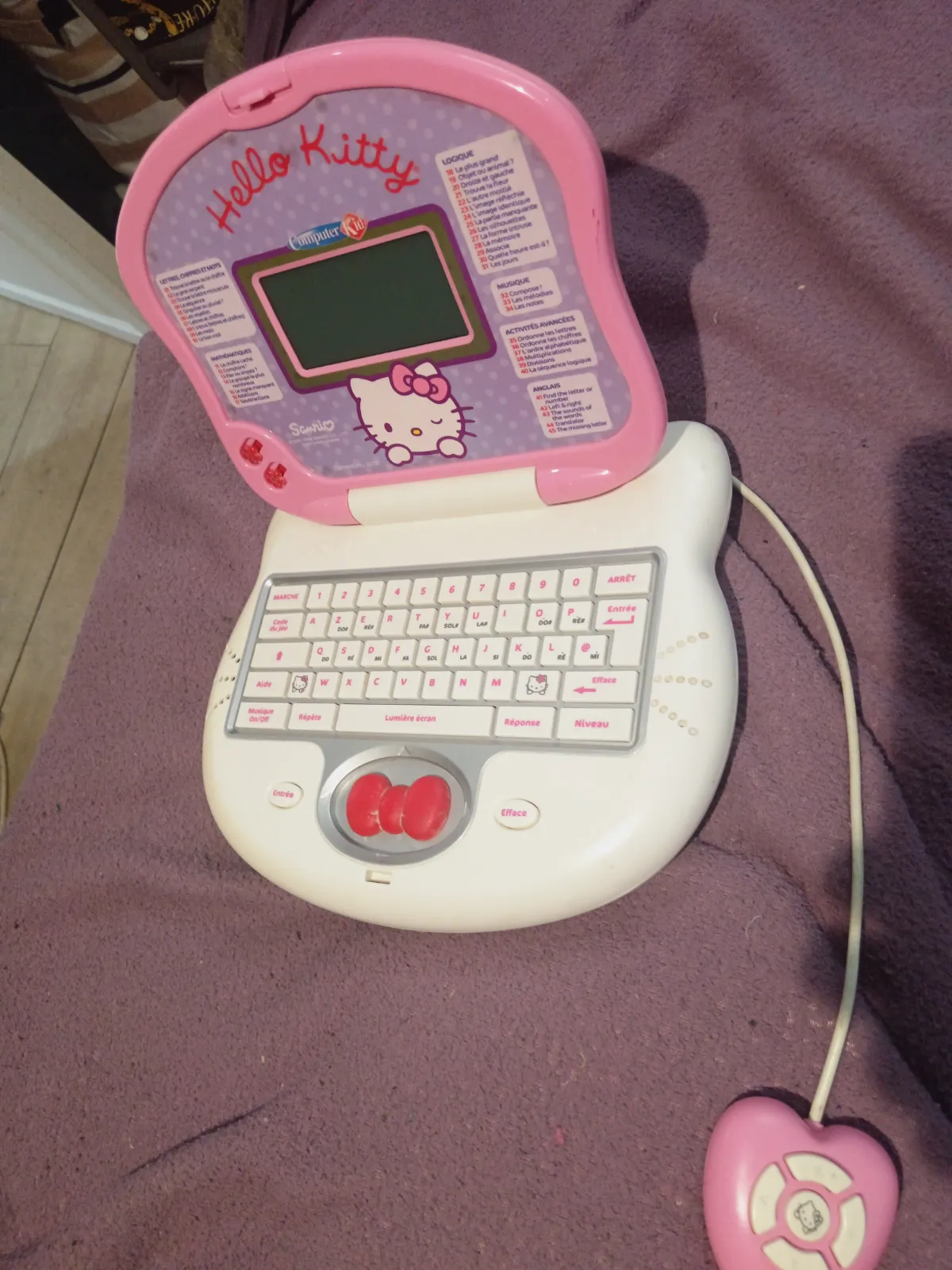 Ordinateur éducatif Hello Kitty rose avec souris – Hello Kitty – taille 2 ans 3