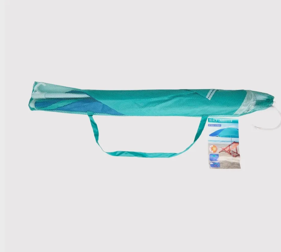 Parasol de plage bicolore avec housse de transport – Action 4