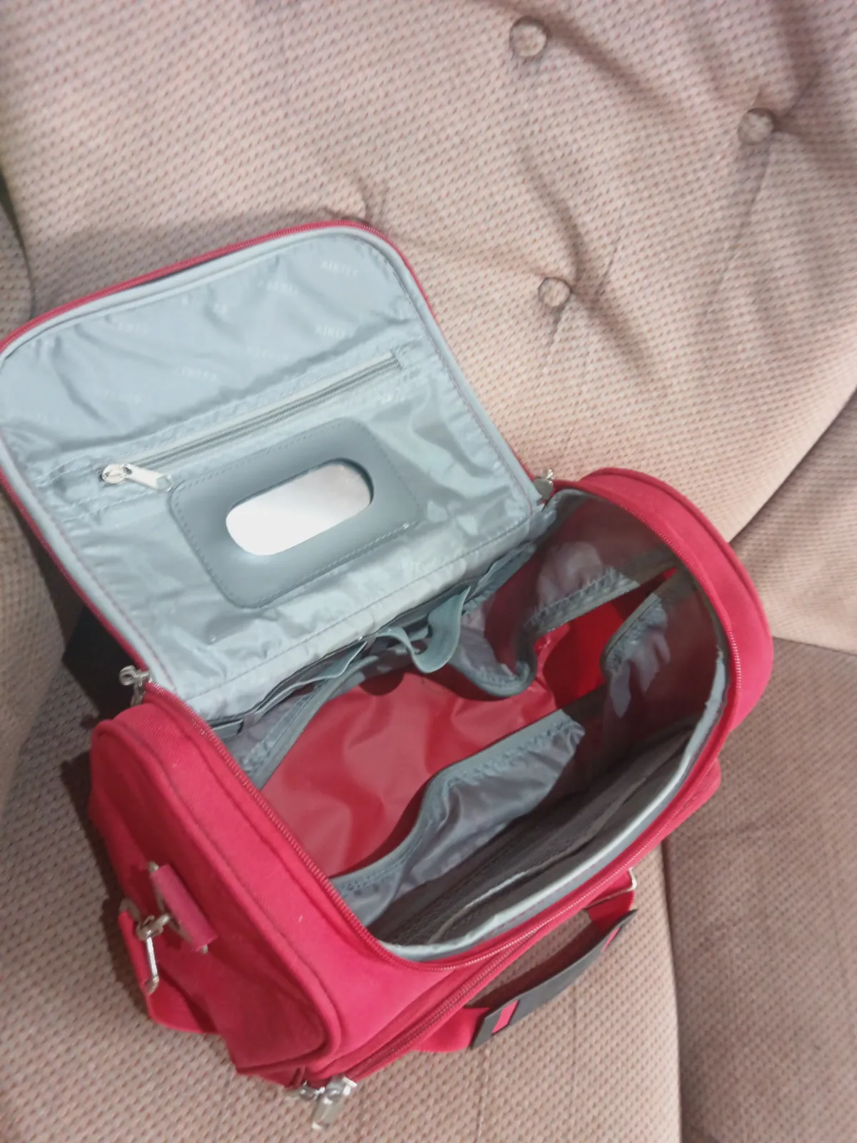 Sac de voyage Airtex Paris rouge avec bandoulière – Airtex – taille Taille unique 3