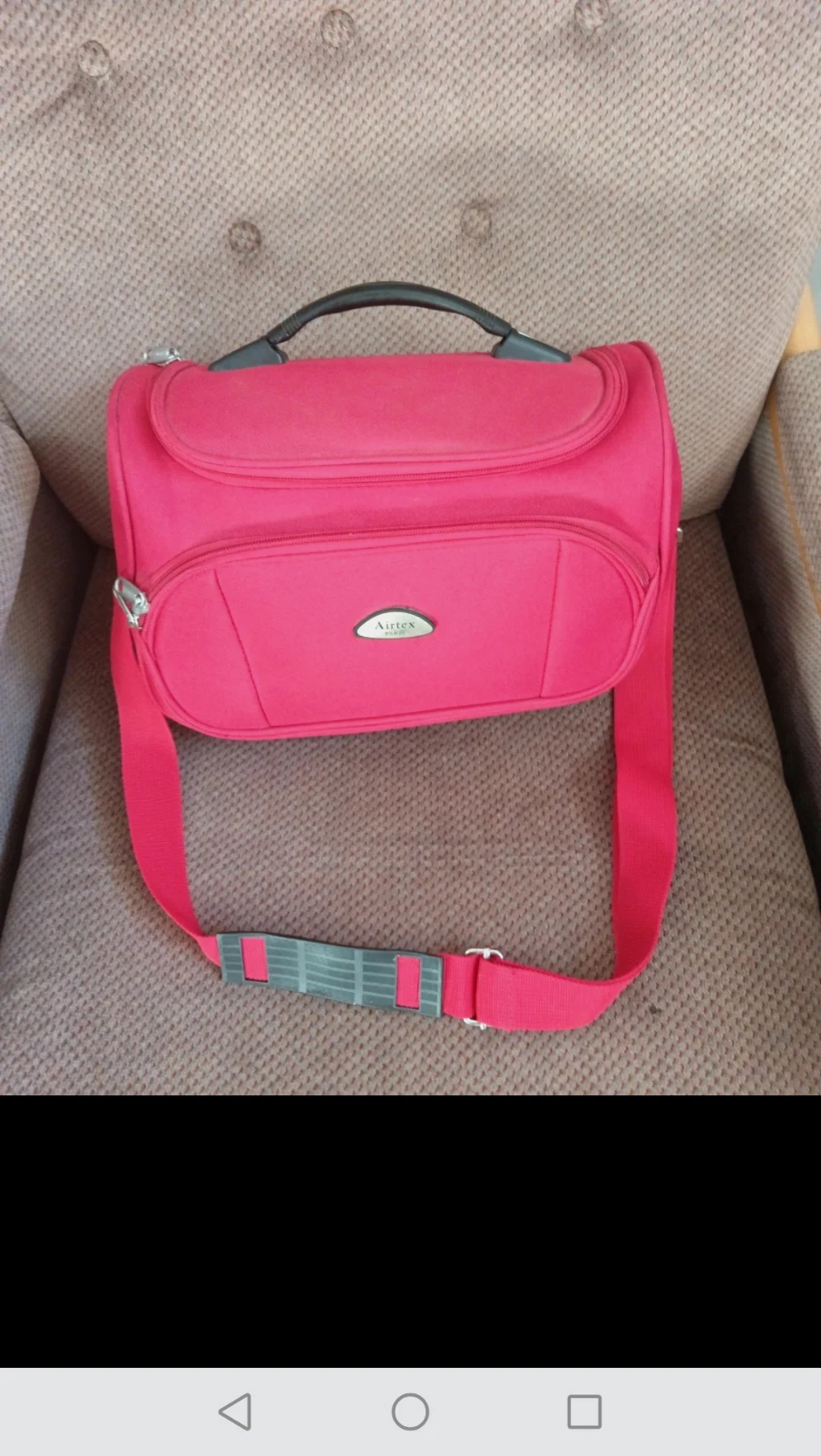 Sac de voyage Airtex Paris rouge avec bandoulière – Airtex – taille Taille unique