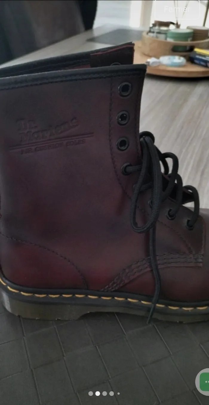 Bottine Doc Martens femme bordeaux  – Doc Martens – taille EU 39 2