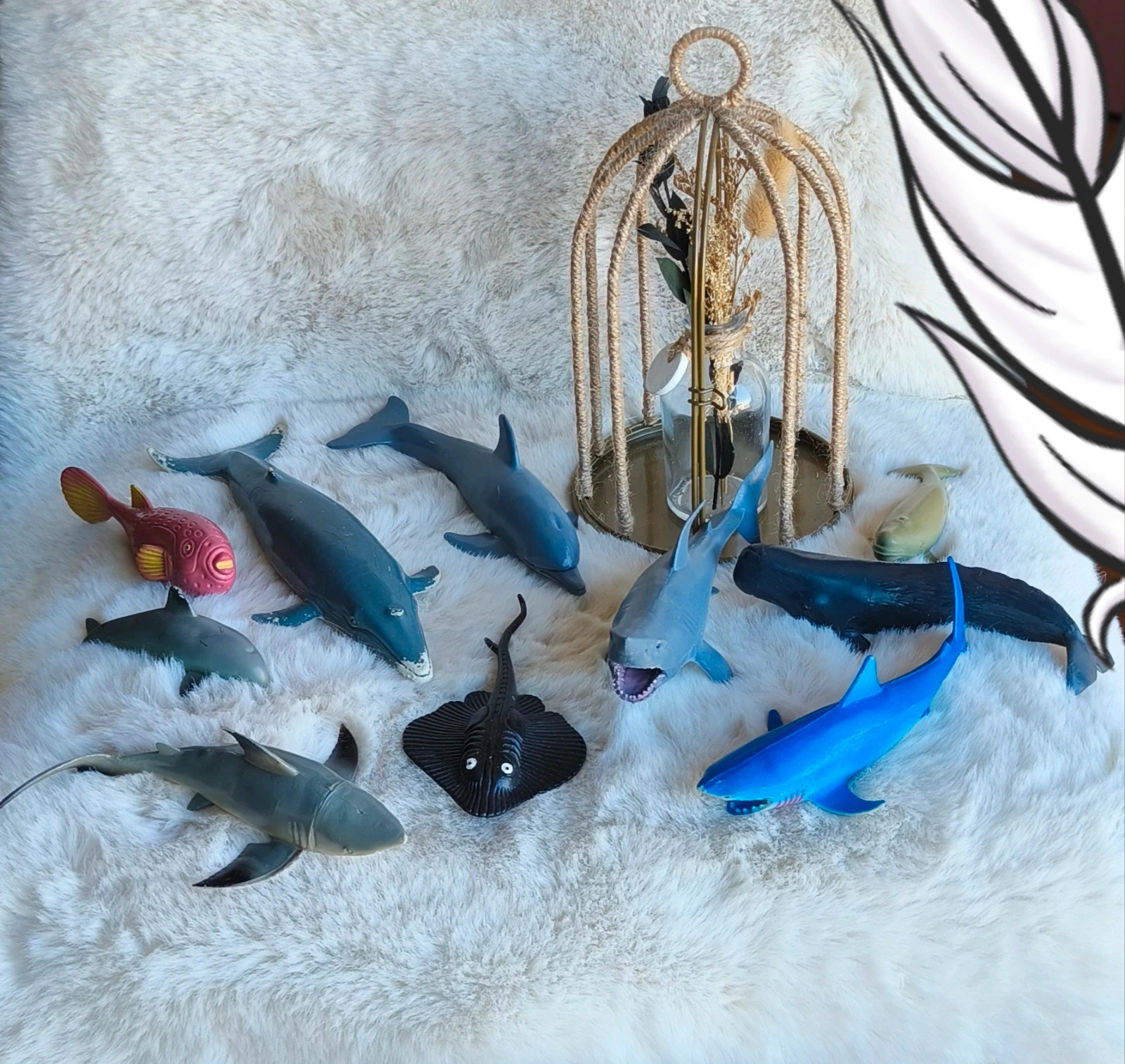 🩶 lot de 10 animaux marins 🩶