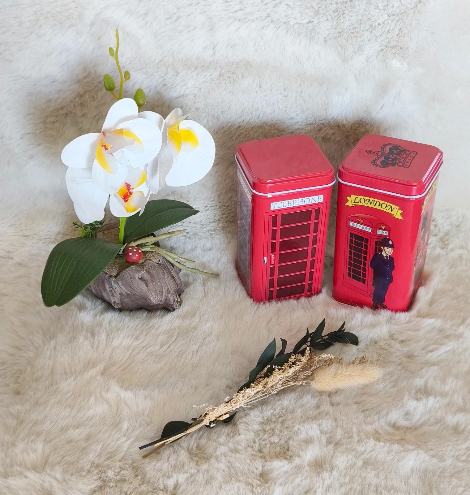💗 lot de 2 boîte en métal thème Angleterre 💗