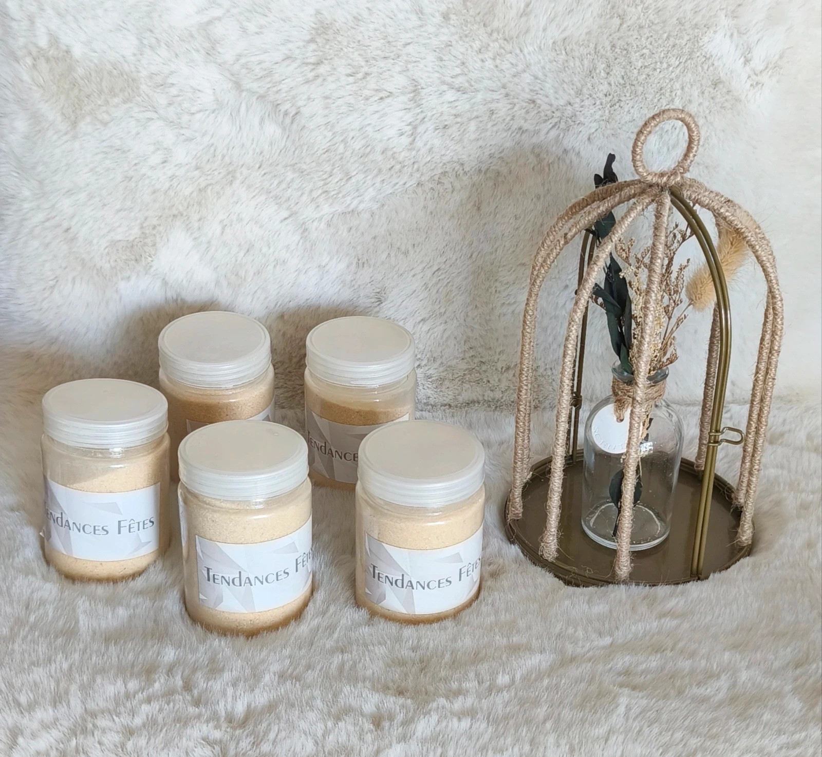 🤍 lot de 5 pots de sable pour décorations 🤍