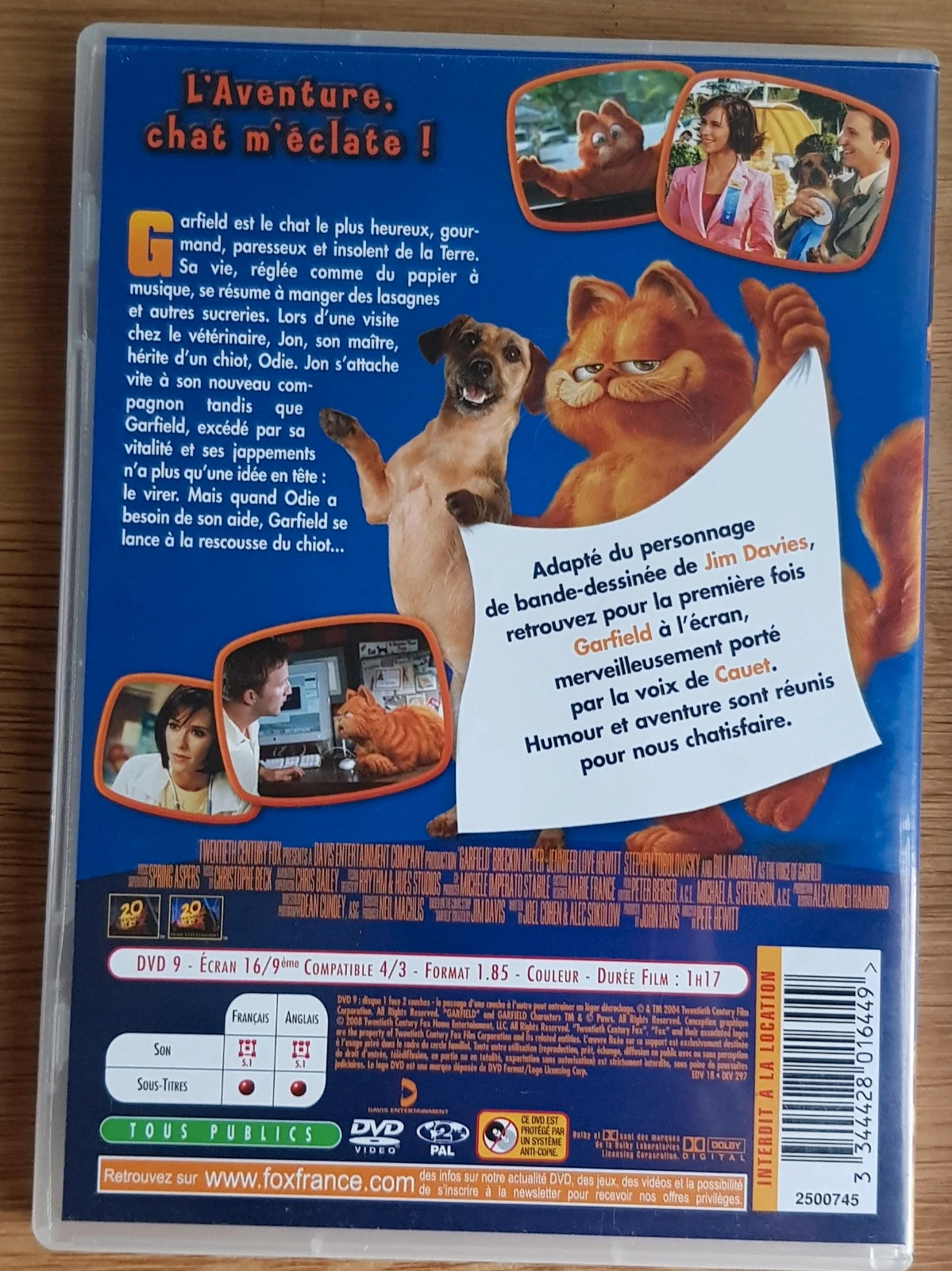 🧡 DVD "Garfield" le film 🧡 – Pixar – taille Taille unique 3