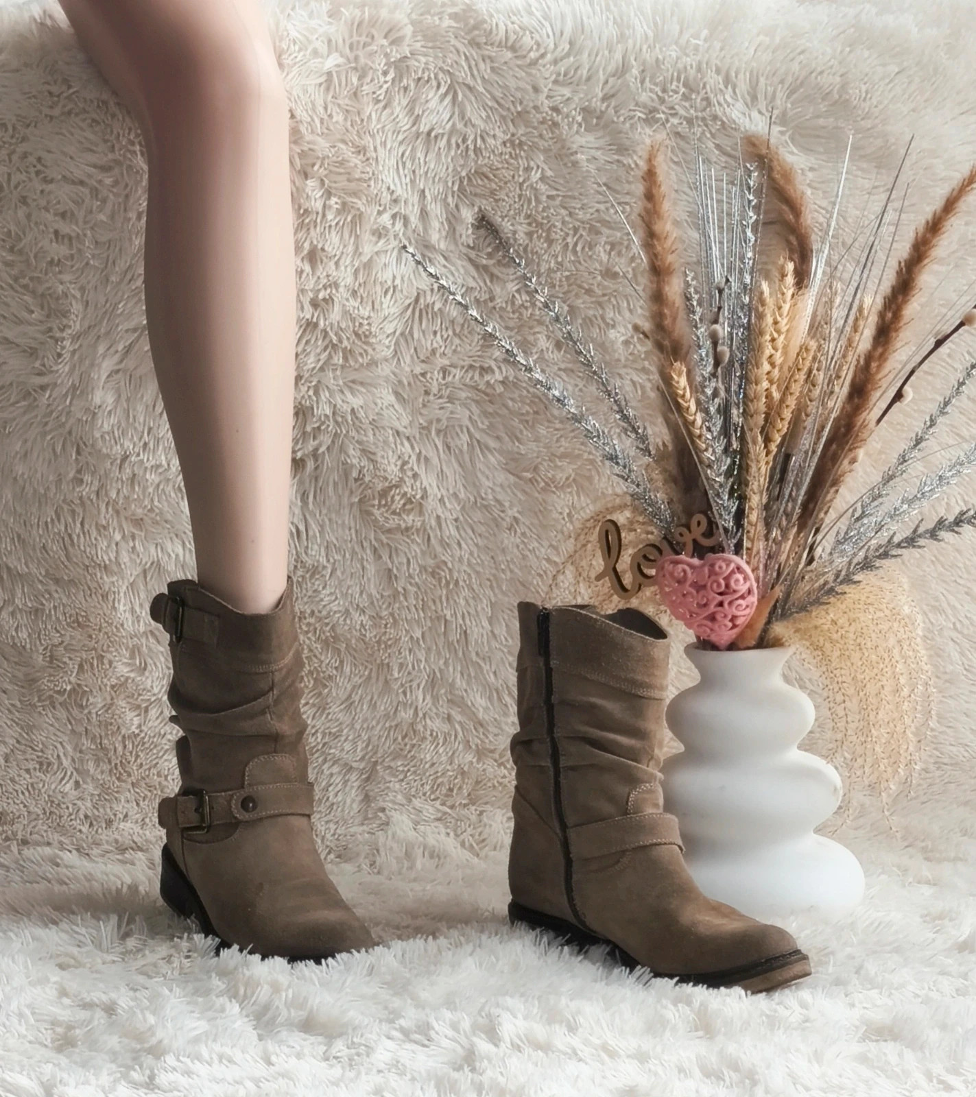 🤎 bottines peau de pêche T36 🤎