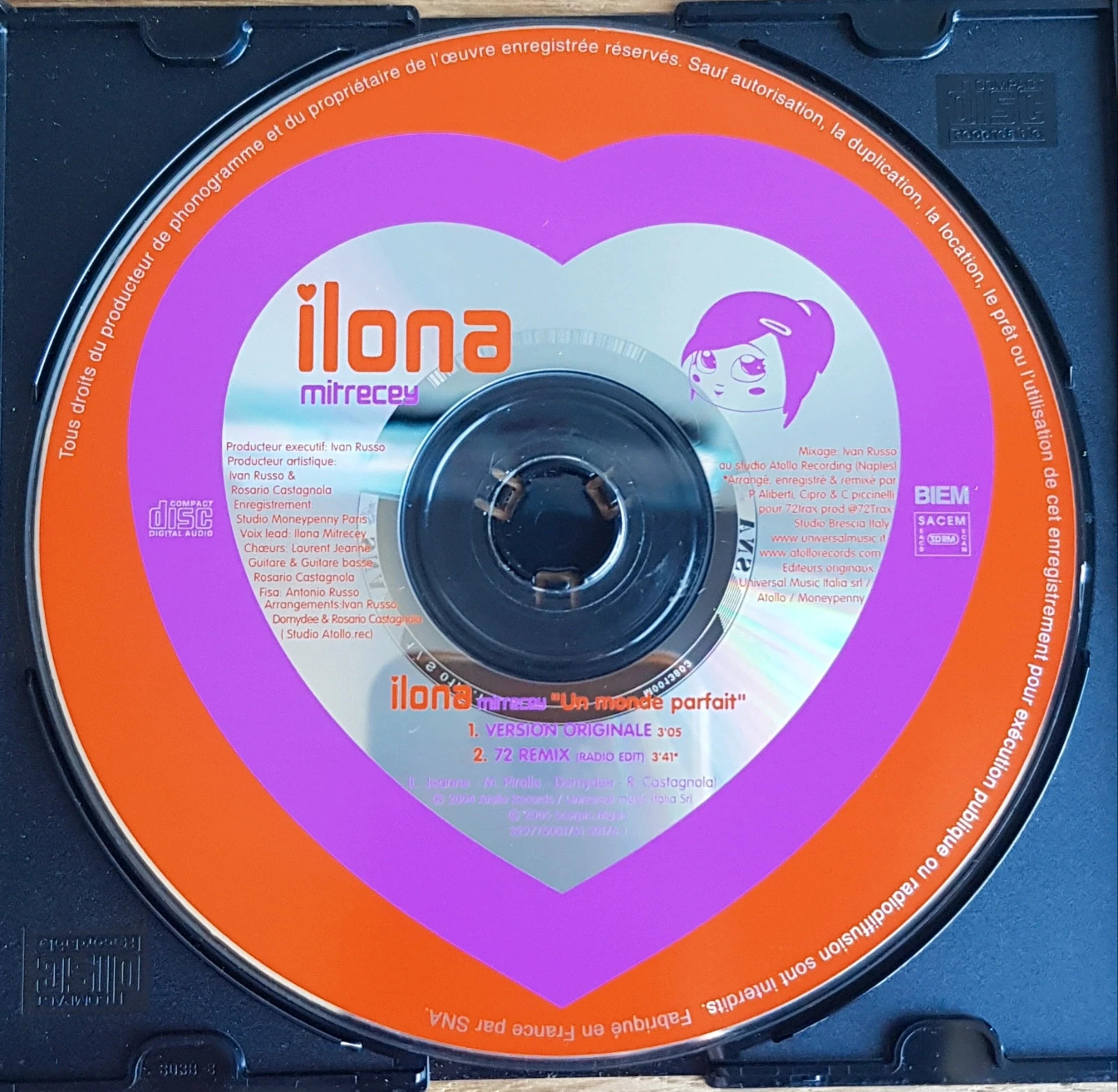 🧡 CD audio "Ilona" un monde parfait 🧡 2