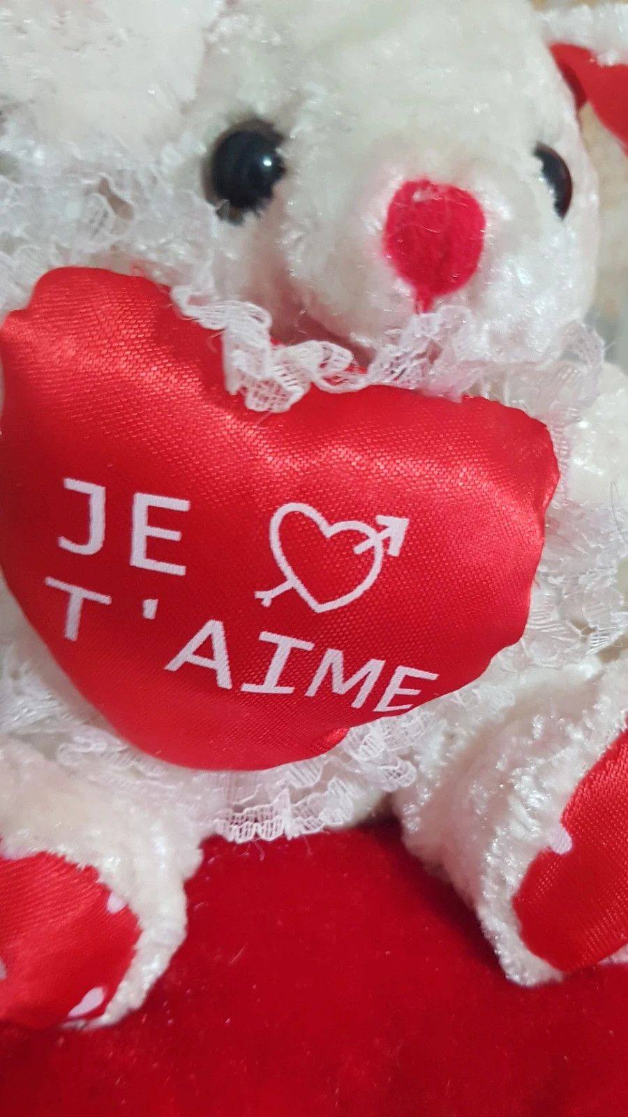 🤍 petit lapin blanc et con cœur rouge 🤍 – Ombeline – taille Taille unique 2