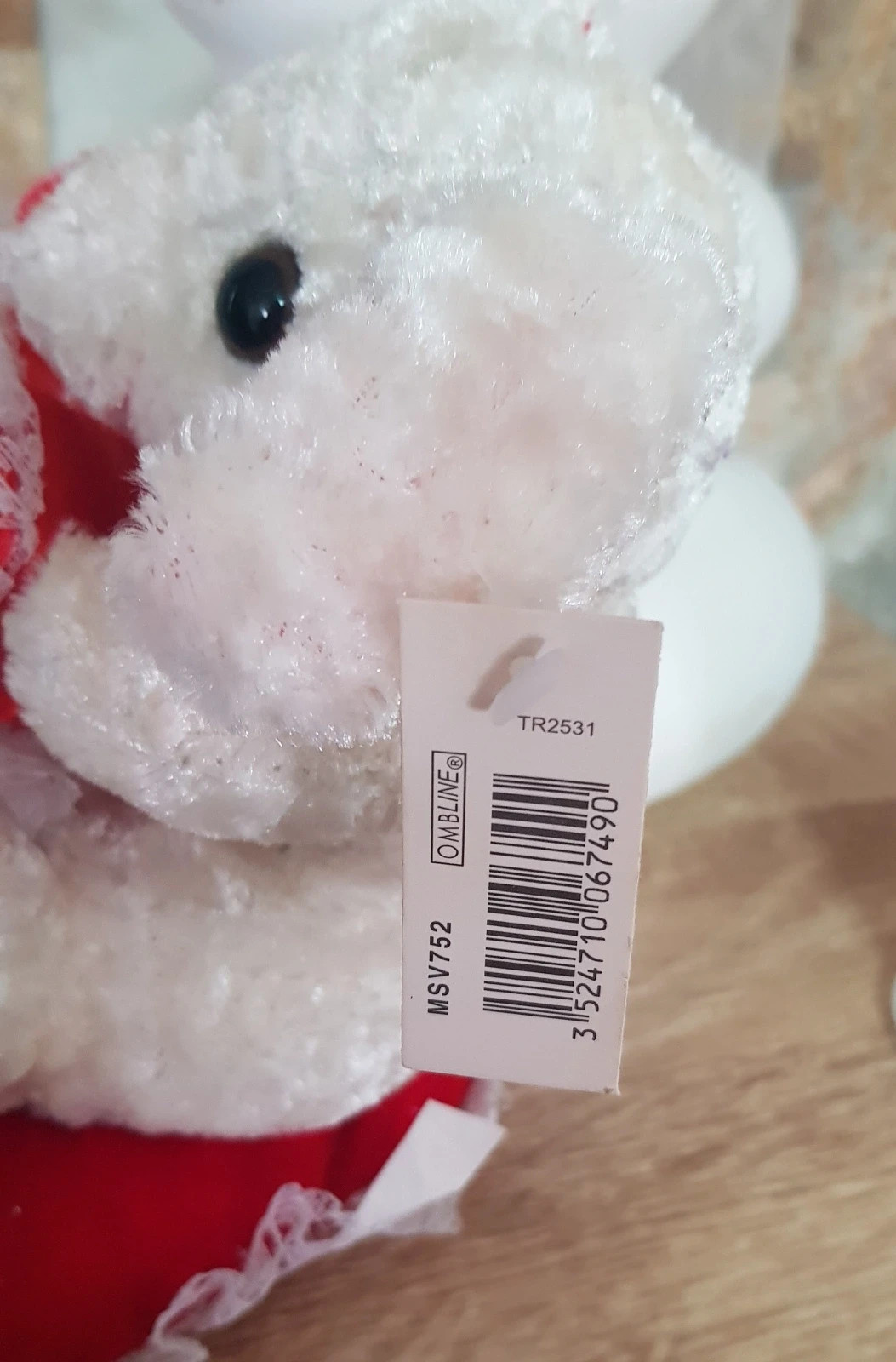 🤍 petit lapin blanc et con cœur rouge 🤍 – Ombeline – taille Taille unique 3