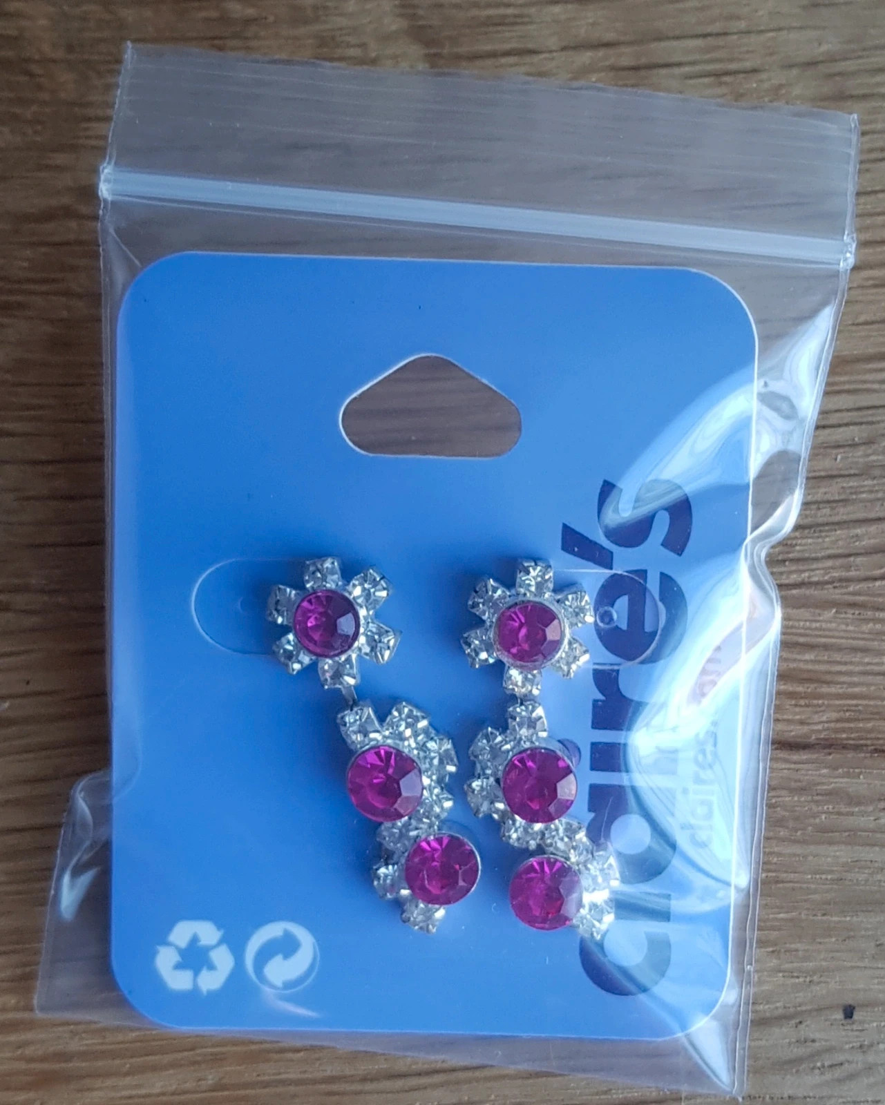 🩷 boucle d'oreille chic diamant rose fantaisie 🩷 – Claire's – taille Taille unique 4