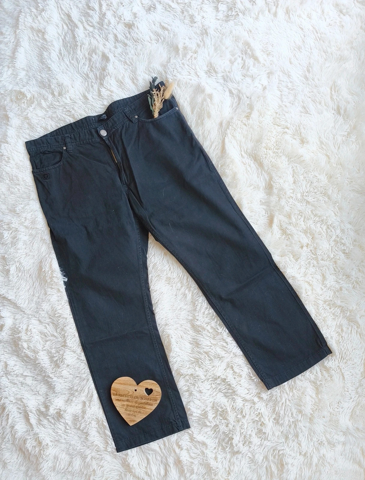 🖤 jeans noir droit homme taille L 🖤
