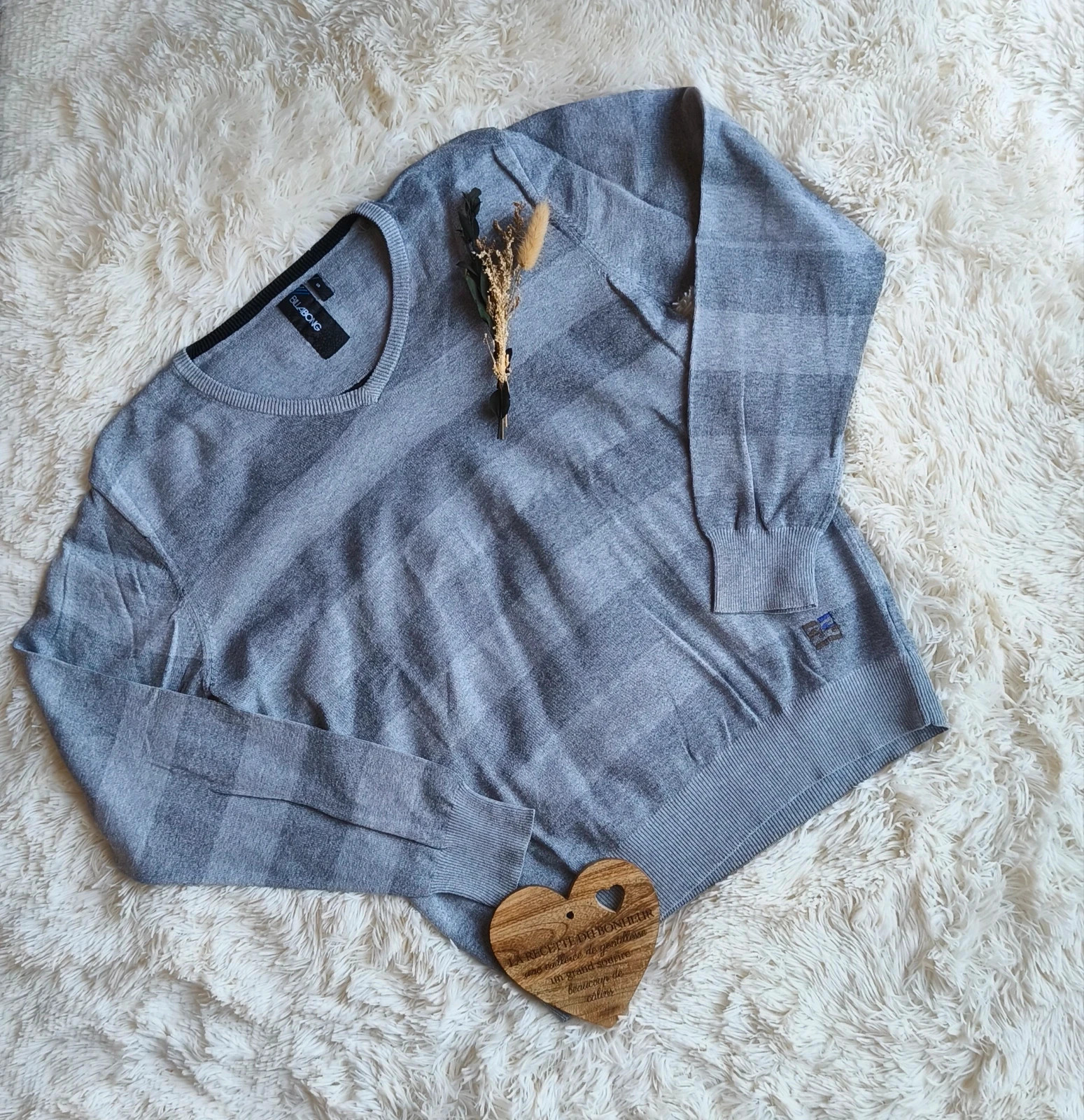 🩶 sweat manches longues rayures 2 tons de gris homme taille S 🩶 – Billabong – taille S 2