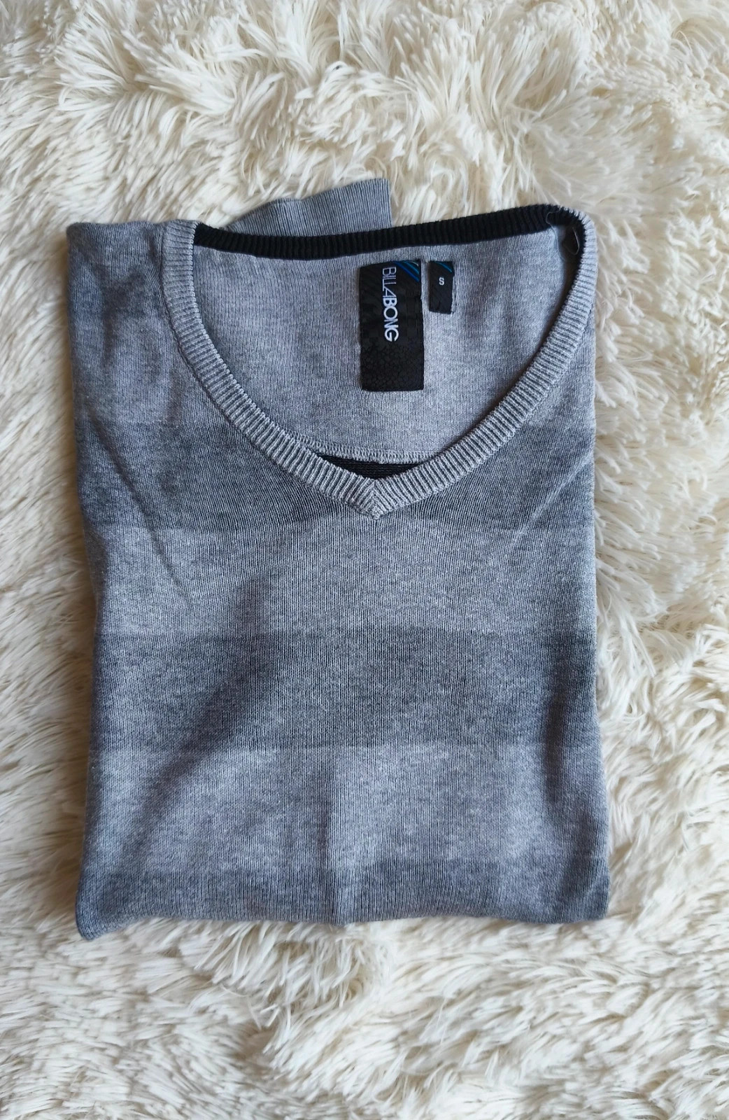🩶 sweat manches longues rayures 2 tons de gris homme taille S 🩶 – Billabong – taille S 3