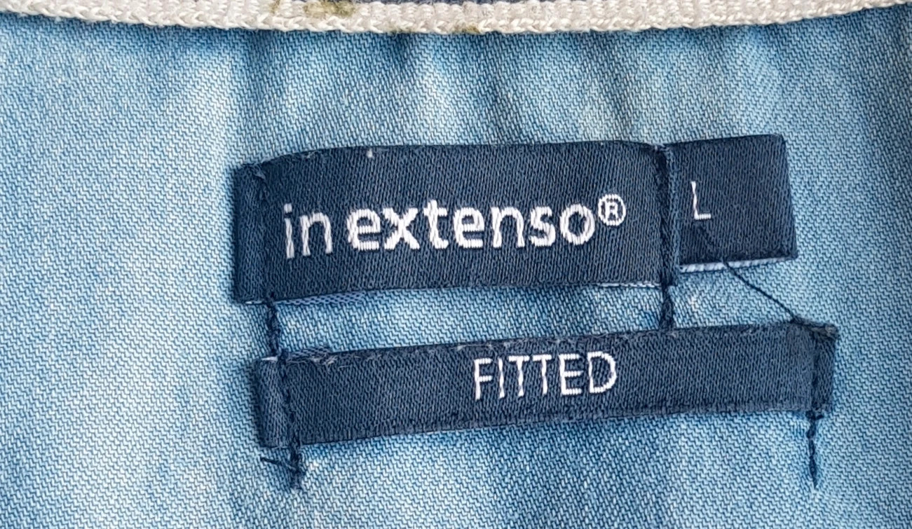 🩵 chemise manches courtes imitation jeans homme taille L 🩵 – In Extenso – taille L 5