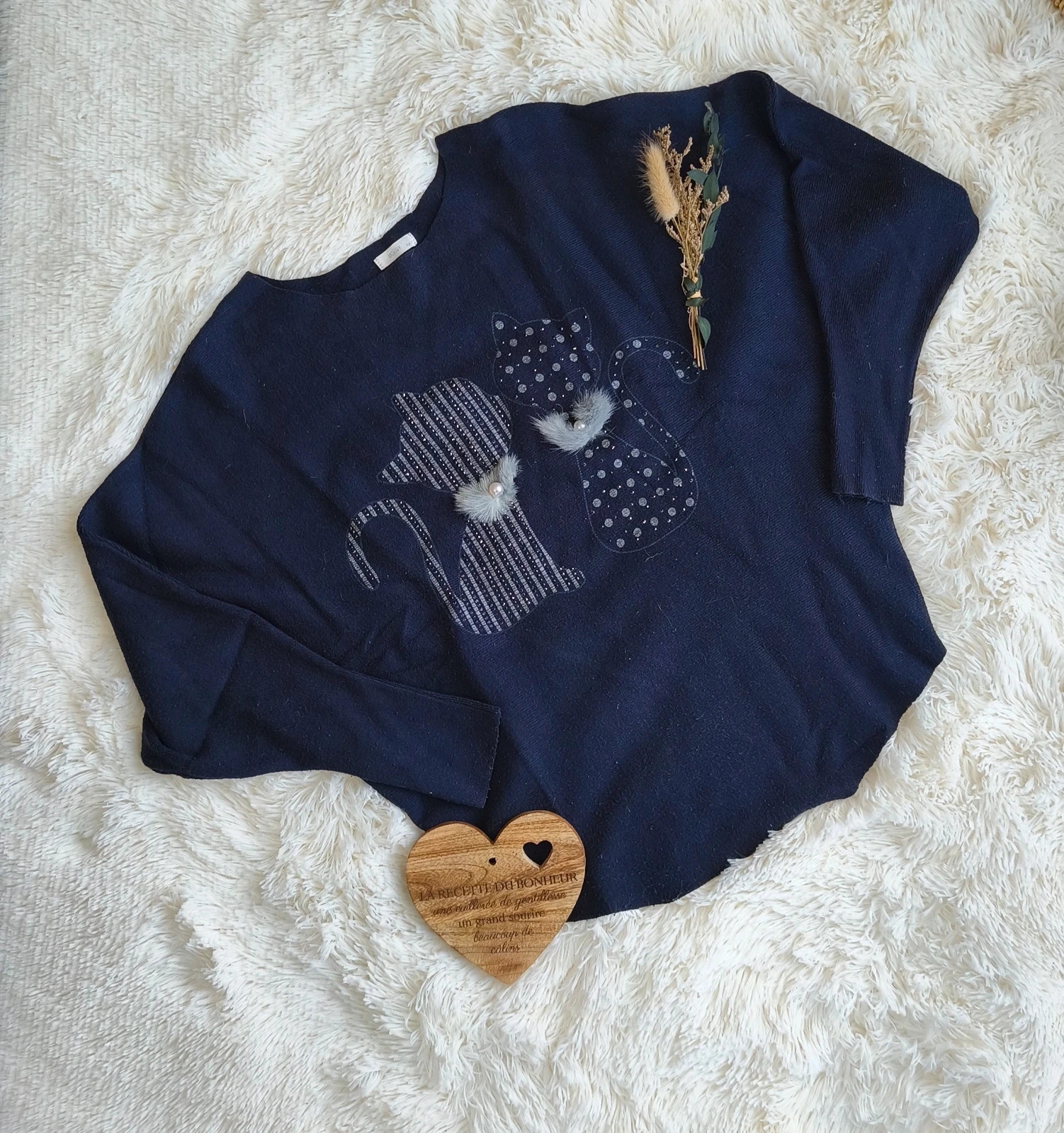 💙 pull chauve-souris femme TU 💙 – Moewy – taille Taille unique 2
