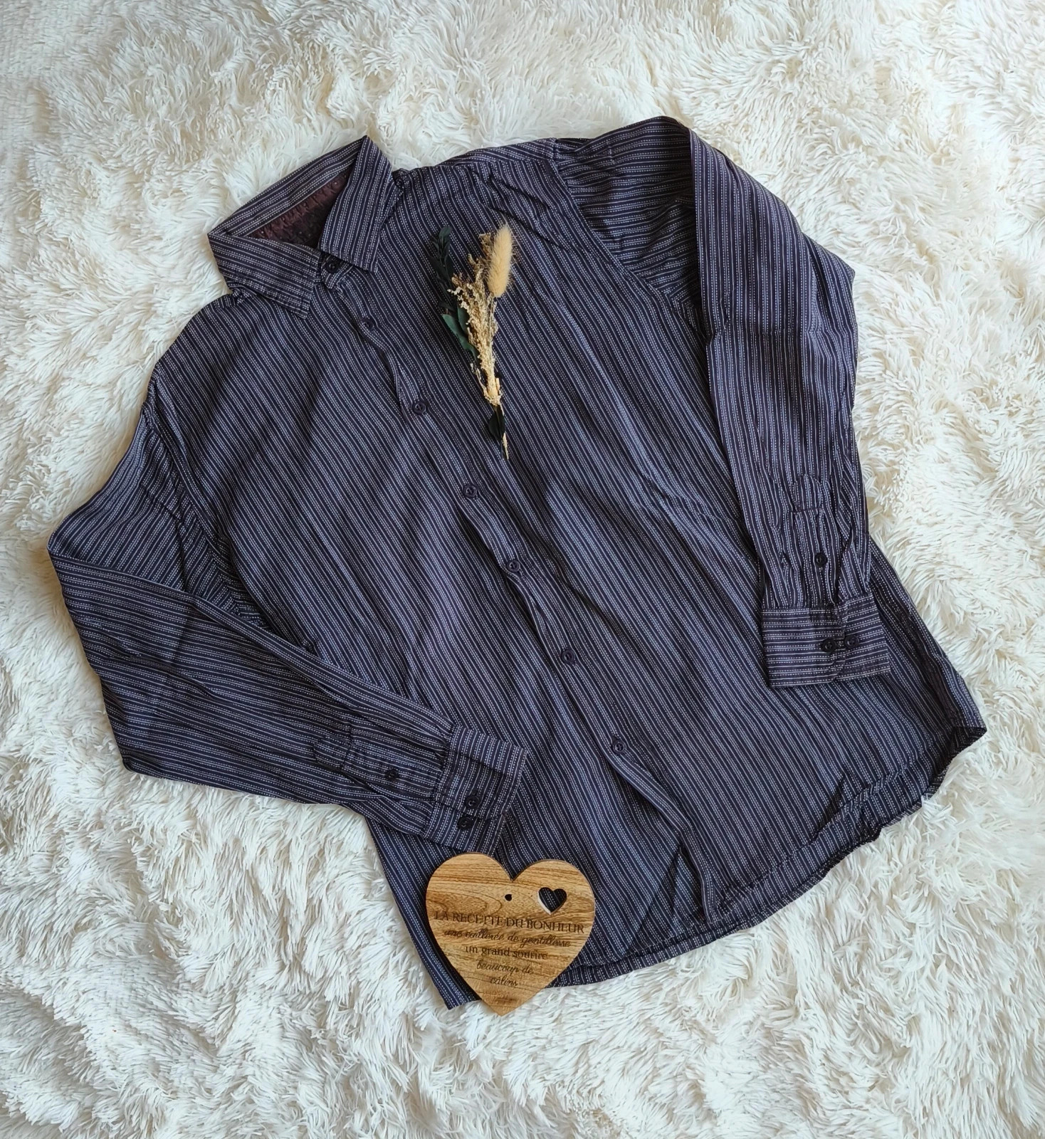 🤎 chemise à rayures manches longues homme T39/40 🤎 – Sergio Vitti – taille L 2