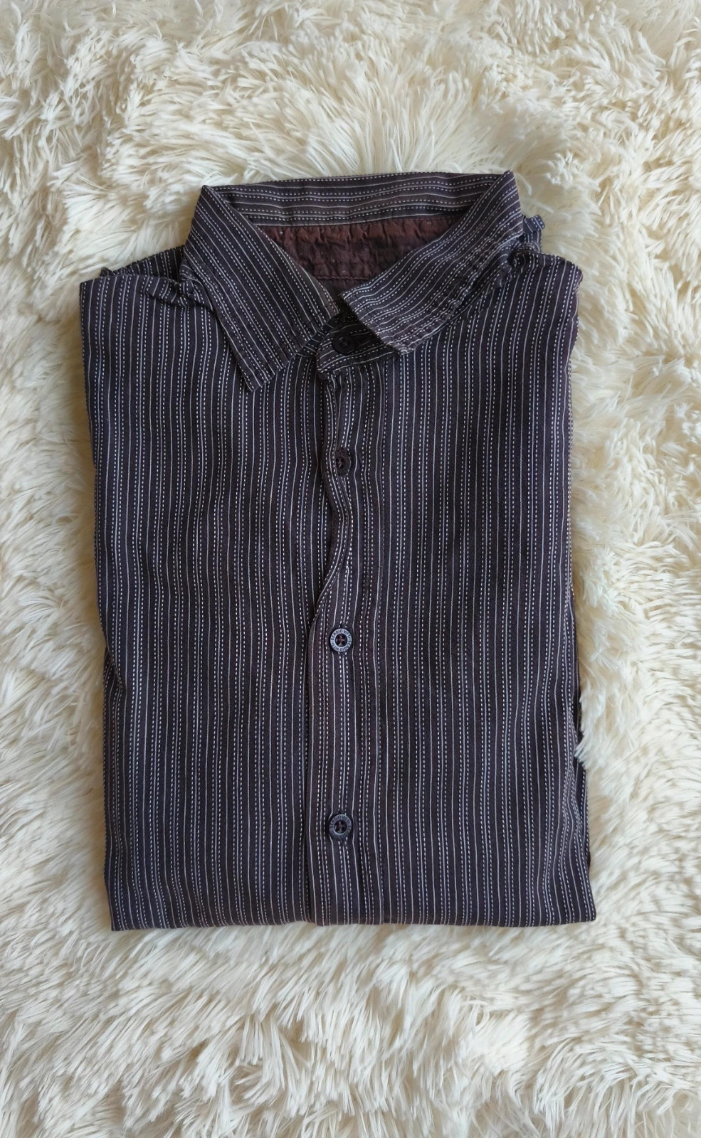 🤎 chemise à rayures manches longues homme T39/40 🤎 – Sergio Vitti – taille L 3