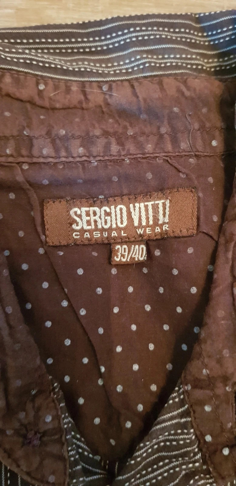 🤎 chemise à rayures manches longues homme T39/40 🤎 – Sergio Vitti – taille L 5