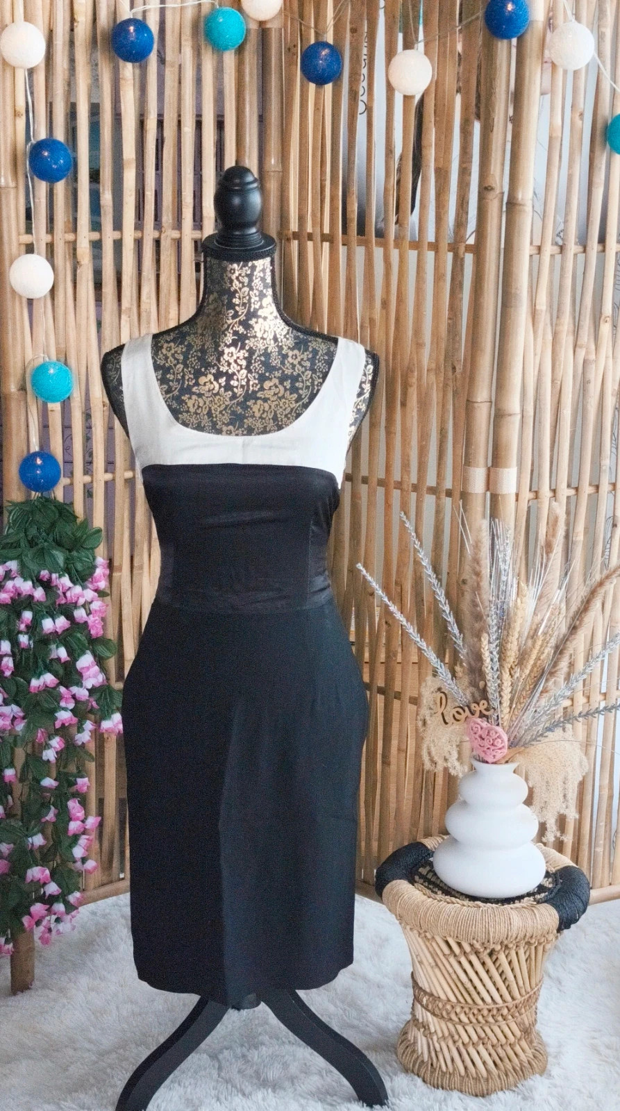 🖤 robe bicolore femme T34 🤍