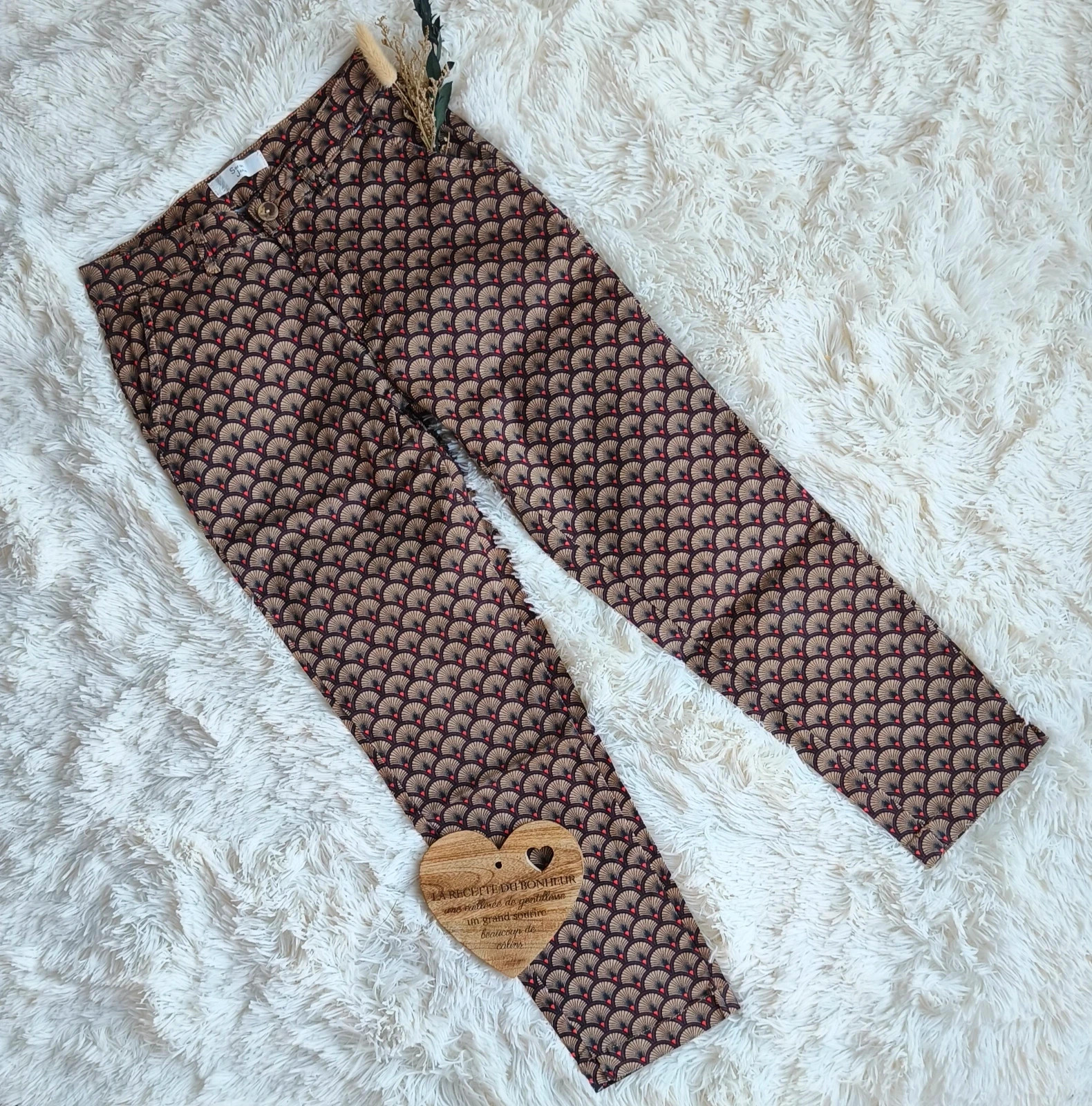 🤎 pantalon bariolé femme T34 🤎