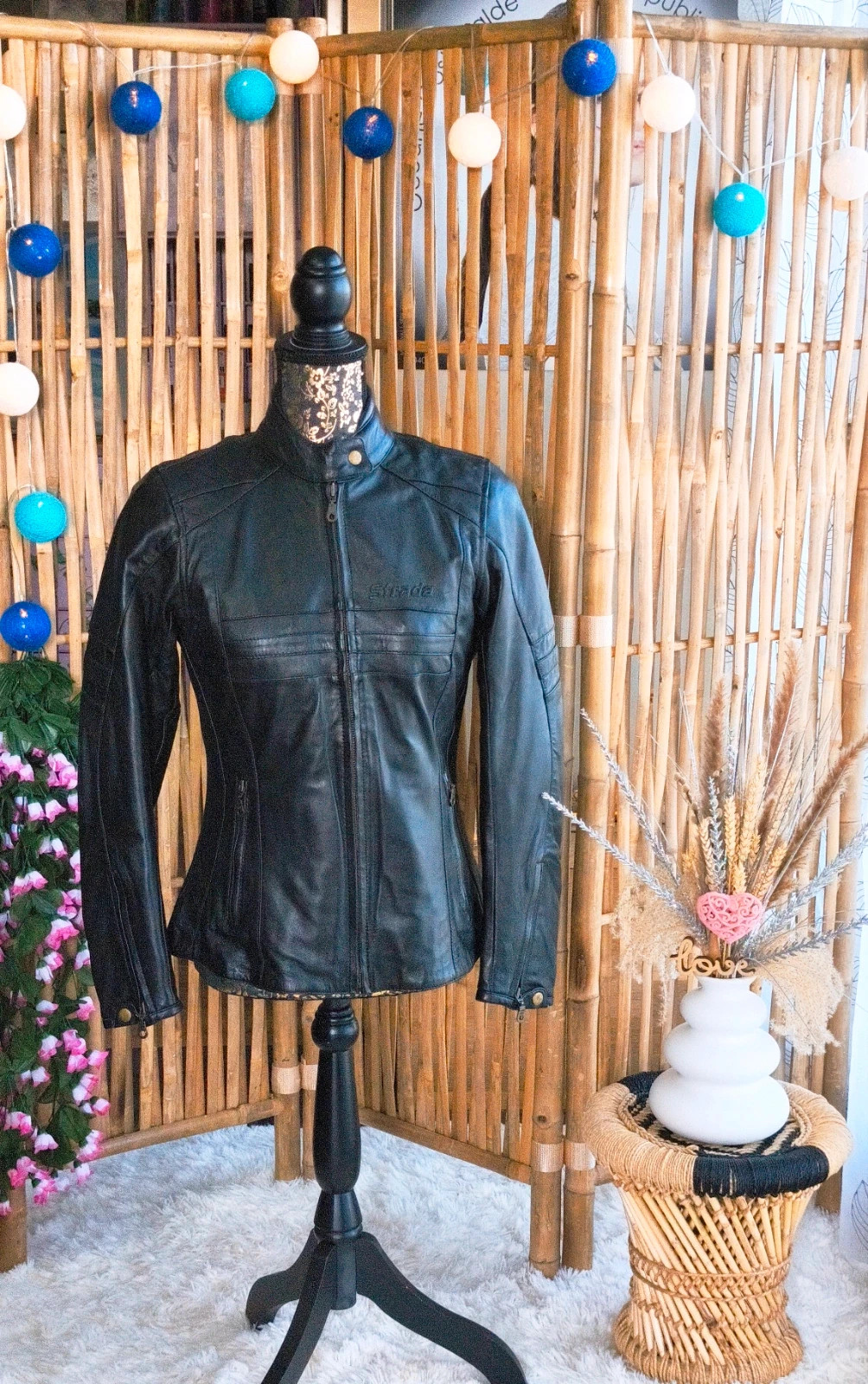 🖤 blouson motard cuir véritable femme T36 🖤