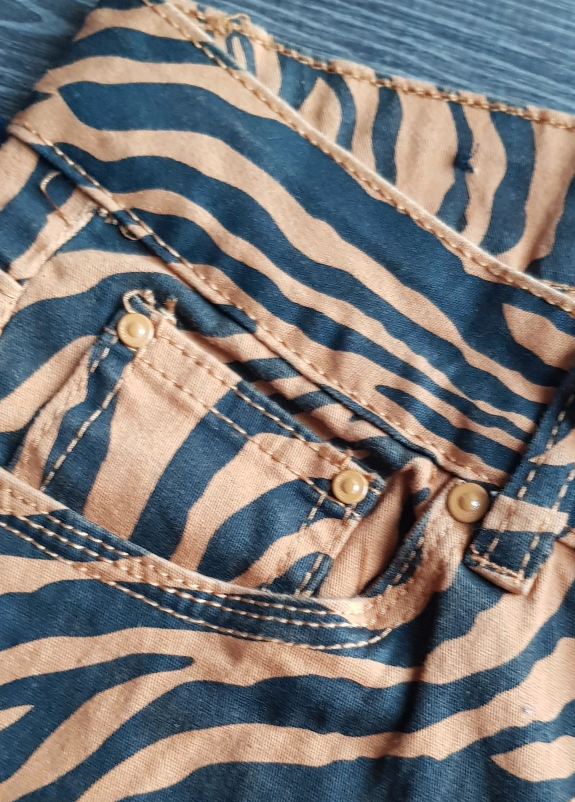 🧡 jeans tigré orange et noir femme T36 🧡 – SD JEANS – taille S / 36 / 8 5
